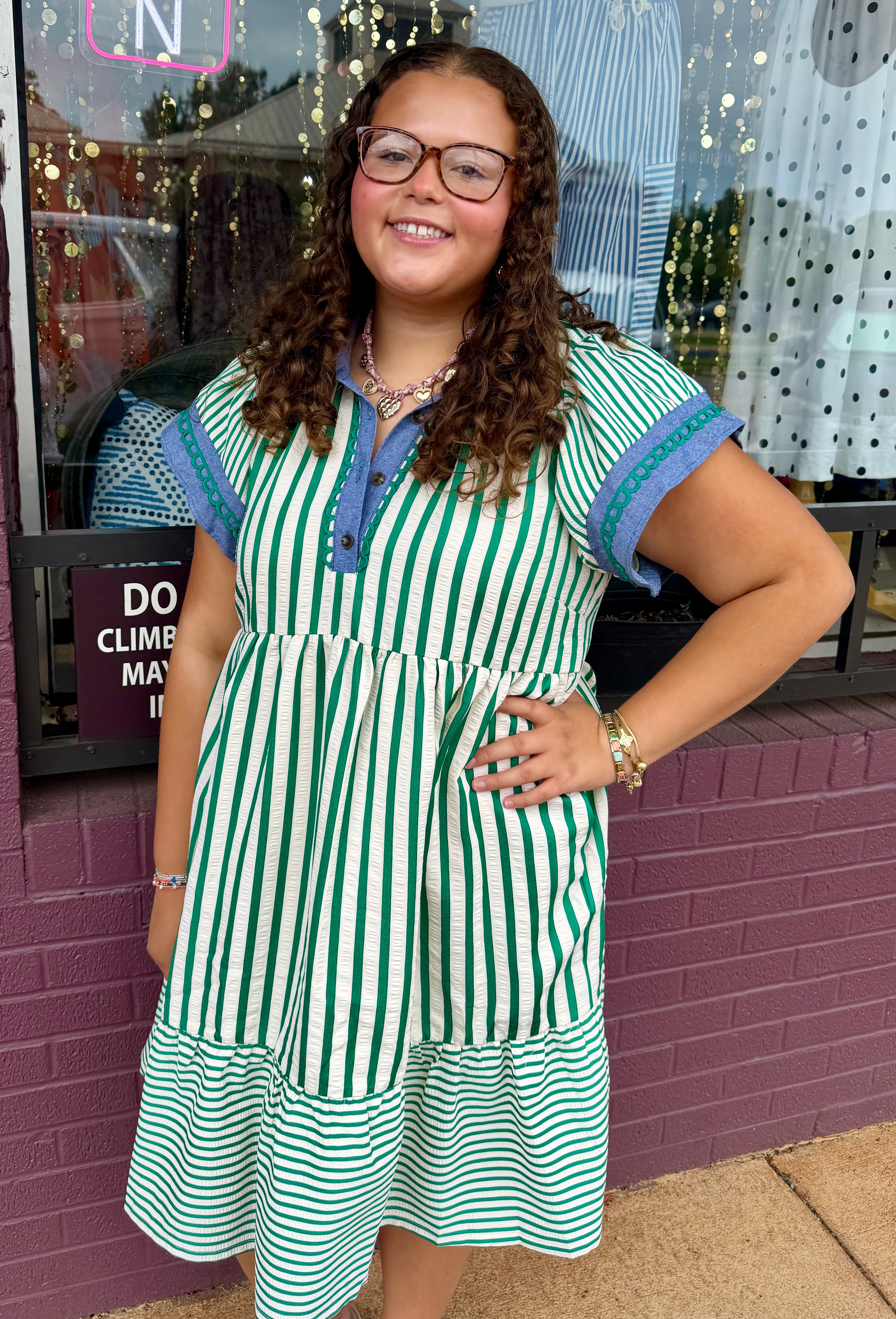 Striped Babydoll Dress