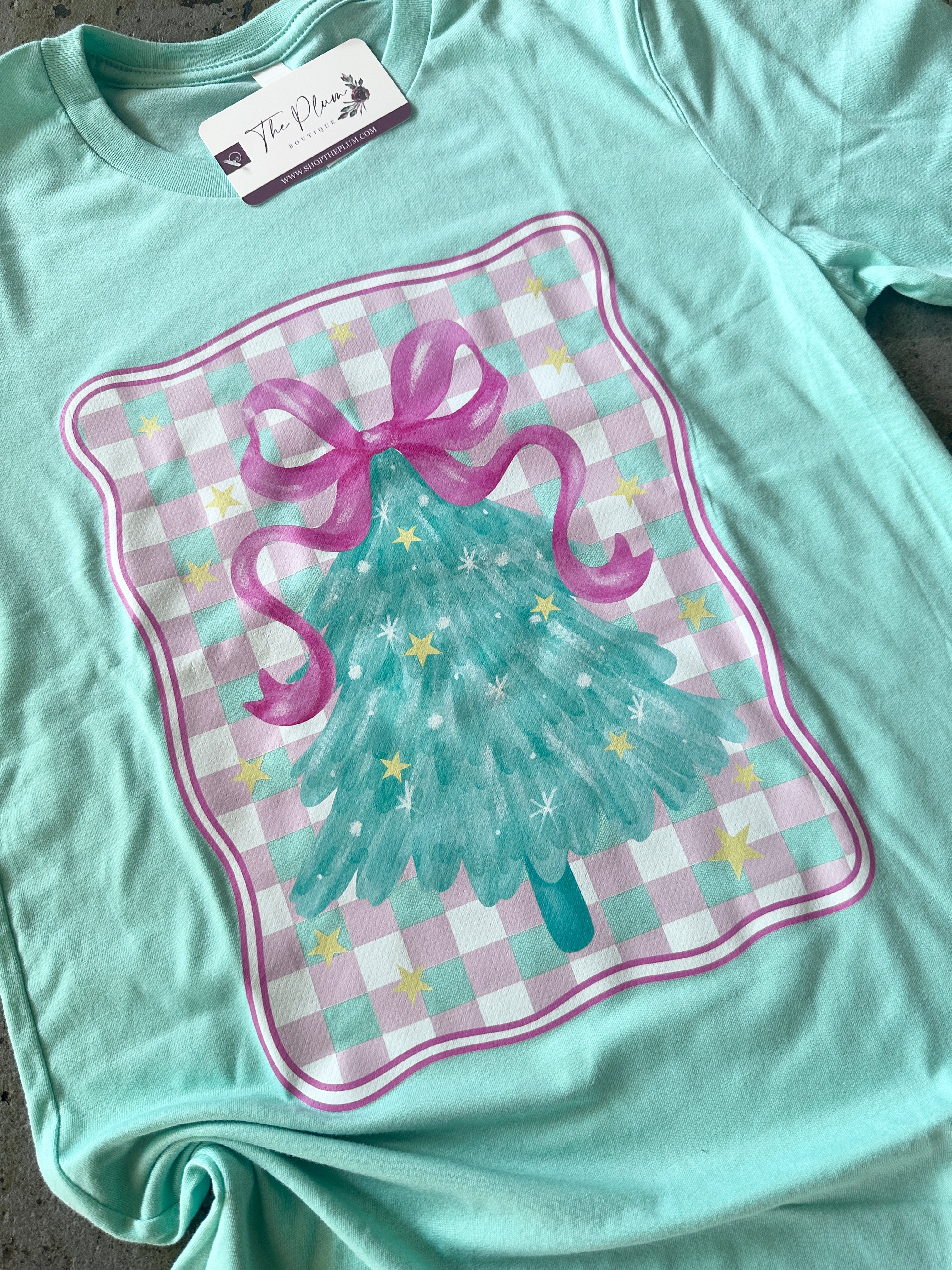Mint Christmas Tree Tee
