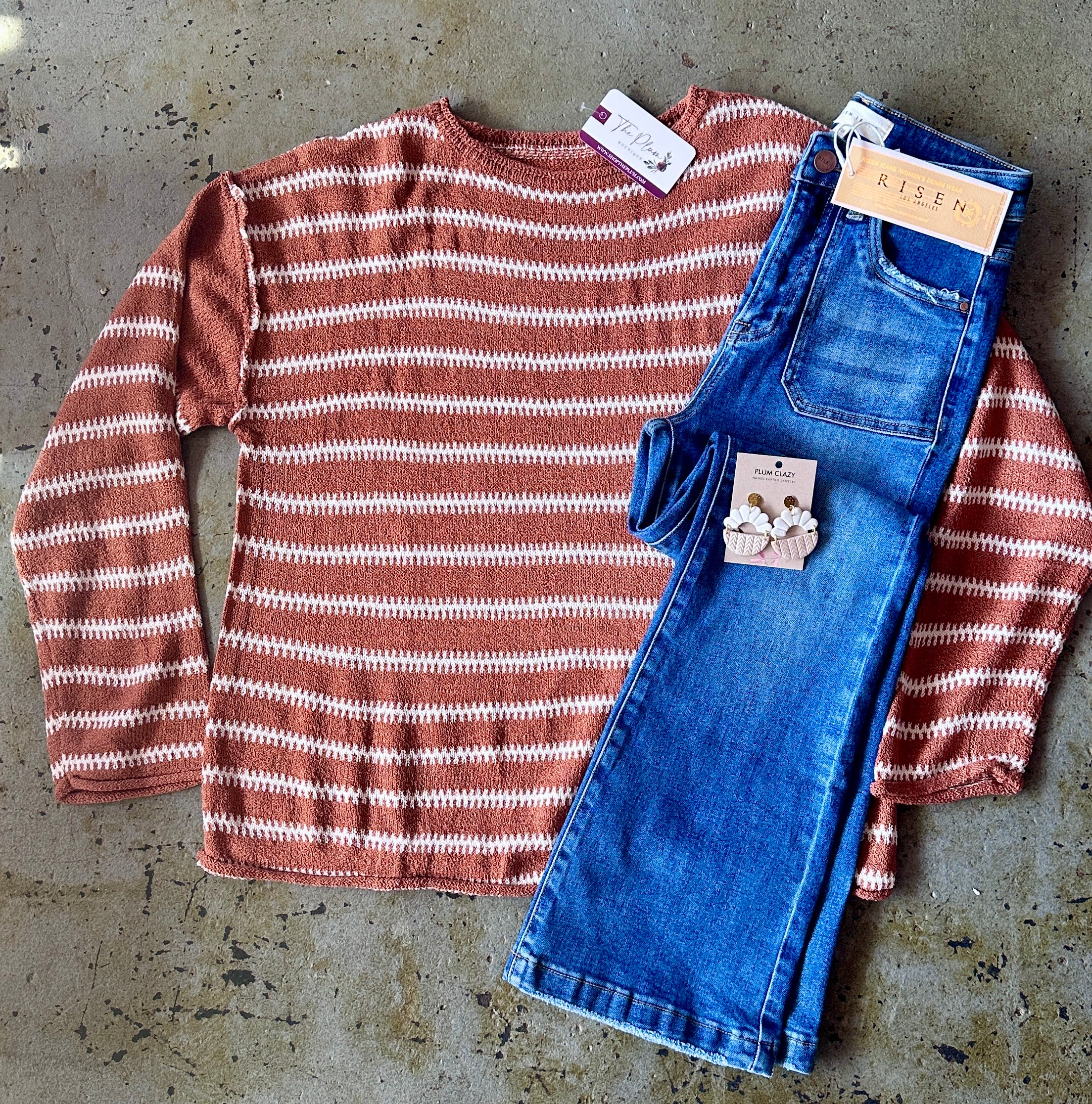 Rust Stripe Sweater