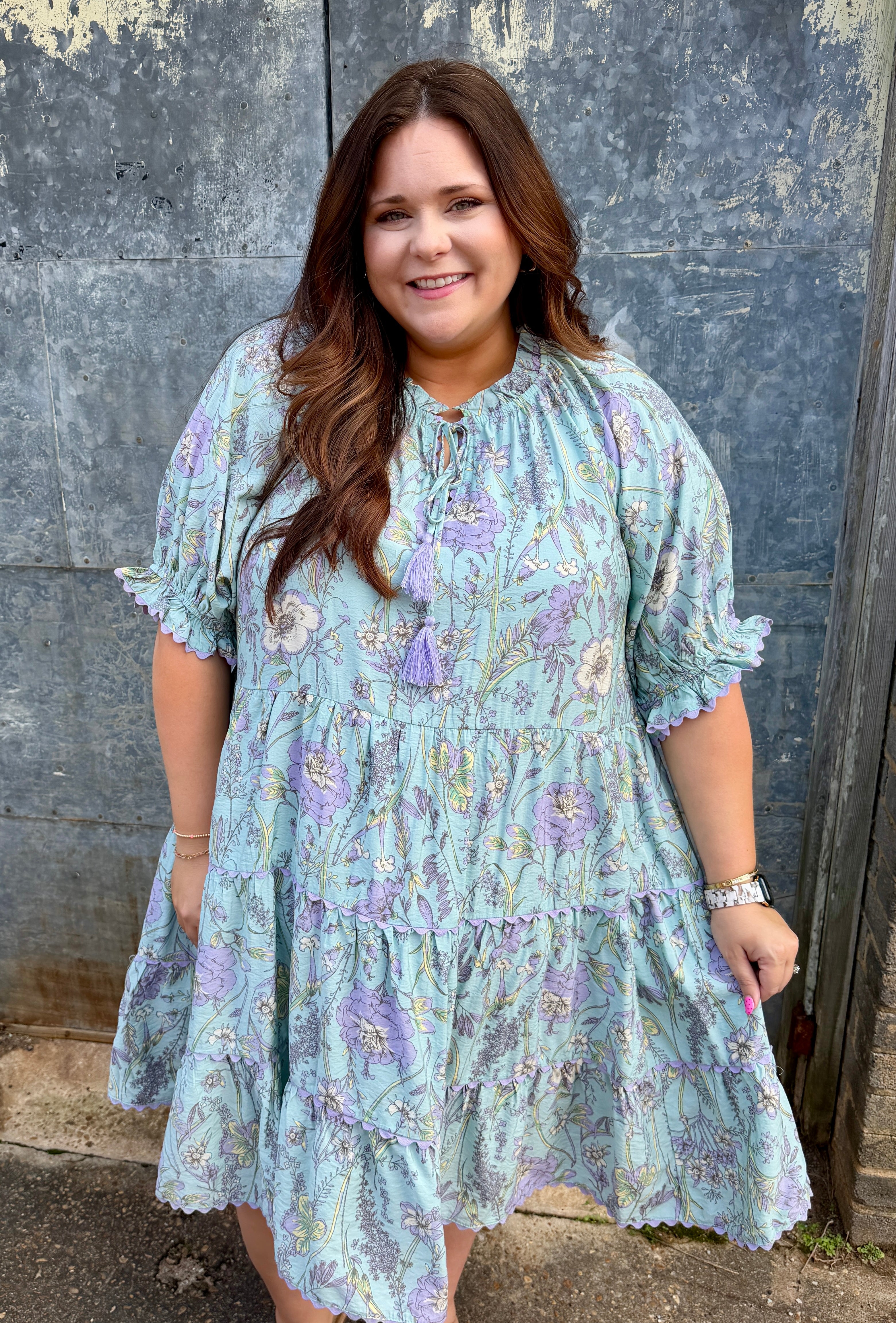 Lavender Floral Dress