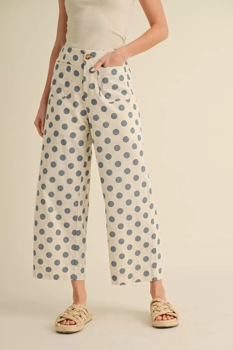 Blue Polka Dot Pants