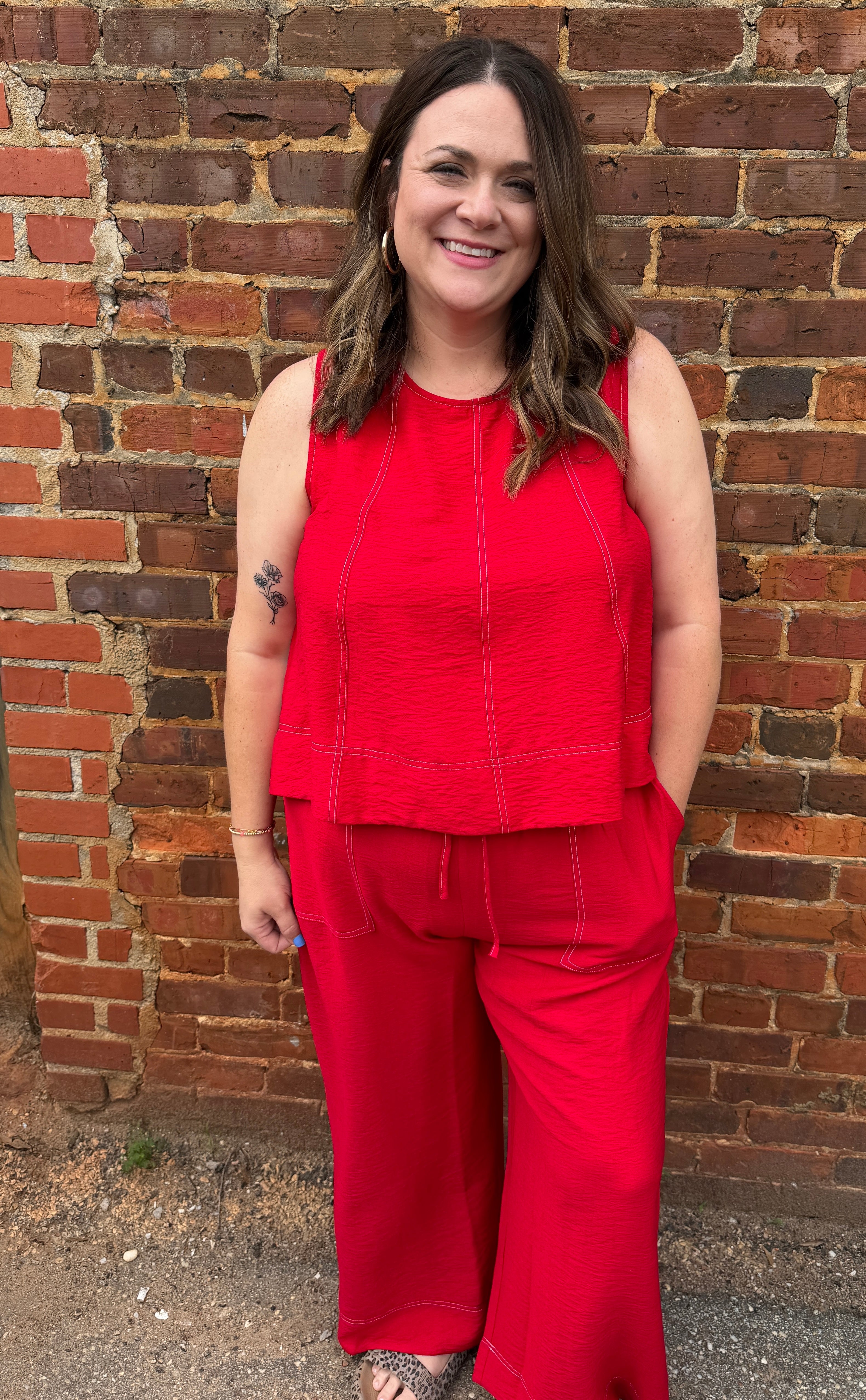 Red Matching Set