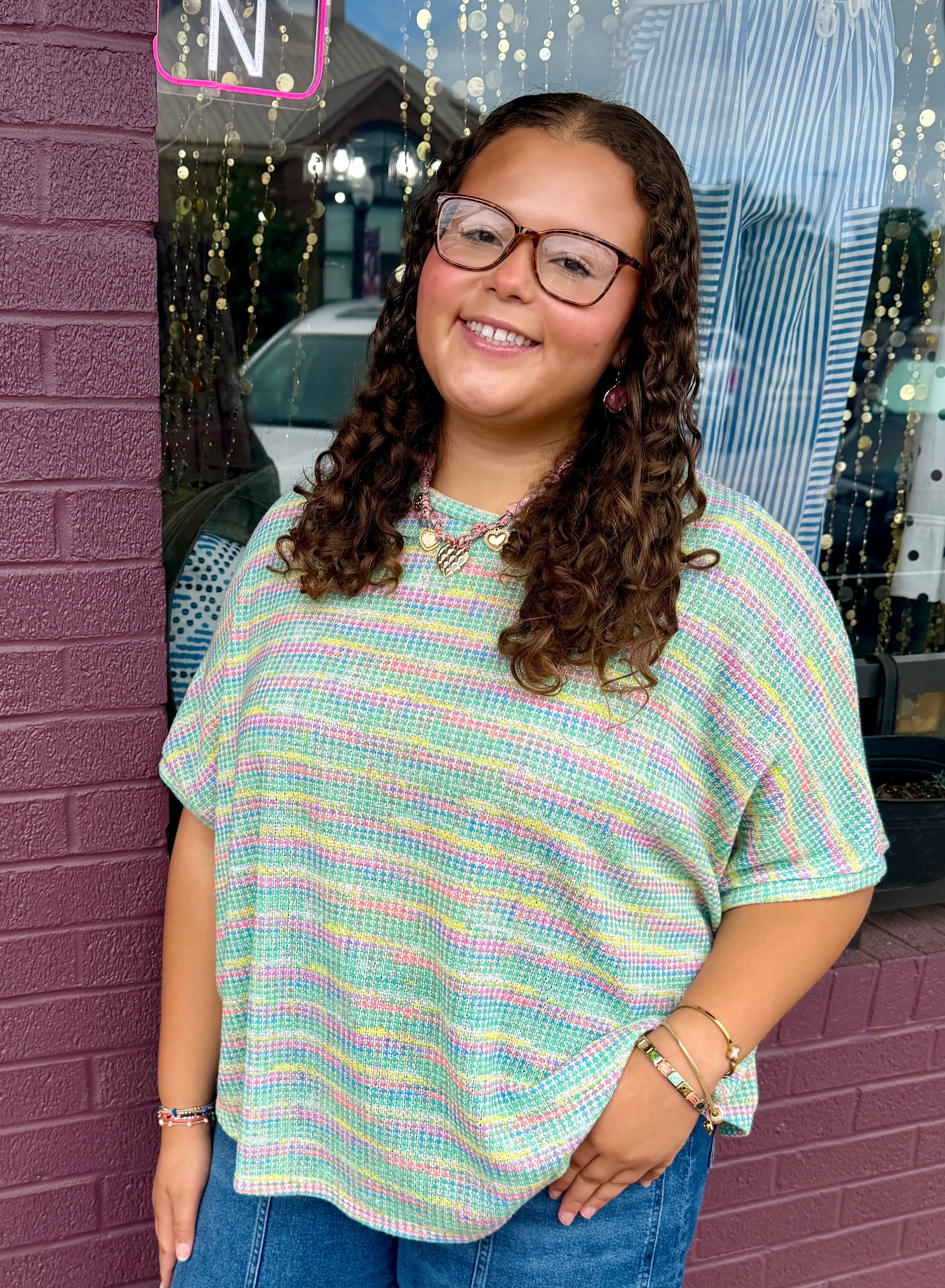 Multicolor Knit Blouse