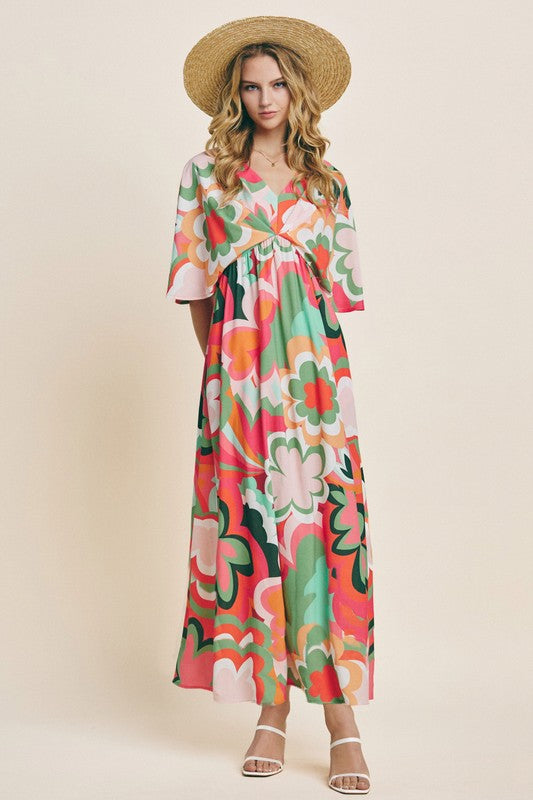 Floral Print Maxi Dress