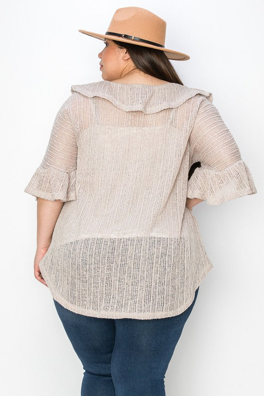 Ruffle Knit Tunic