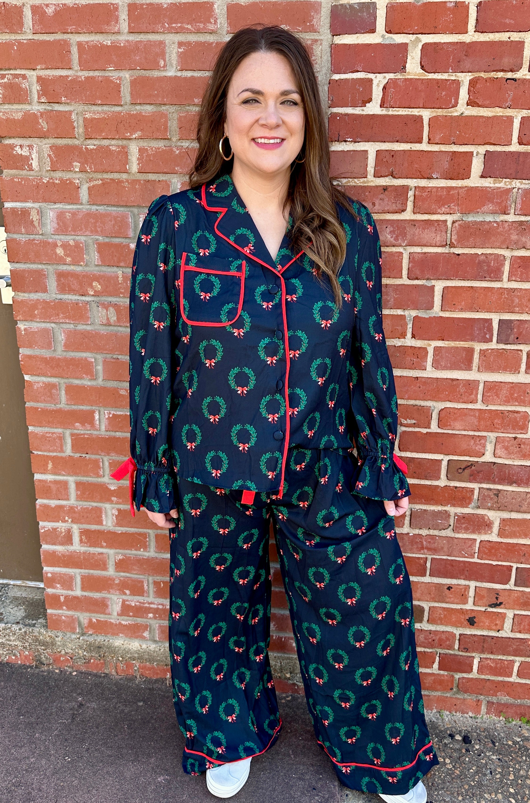 Wreath Pajama Set