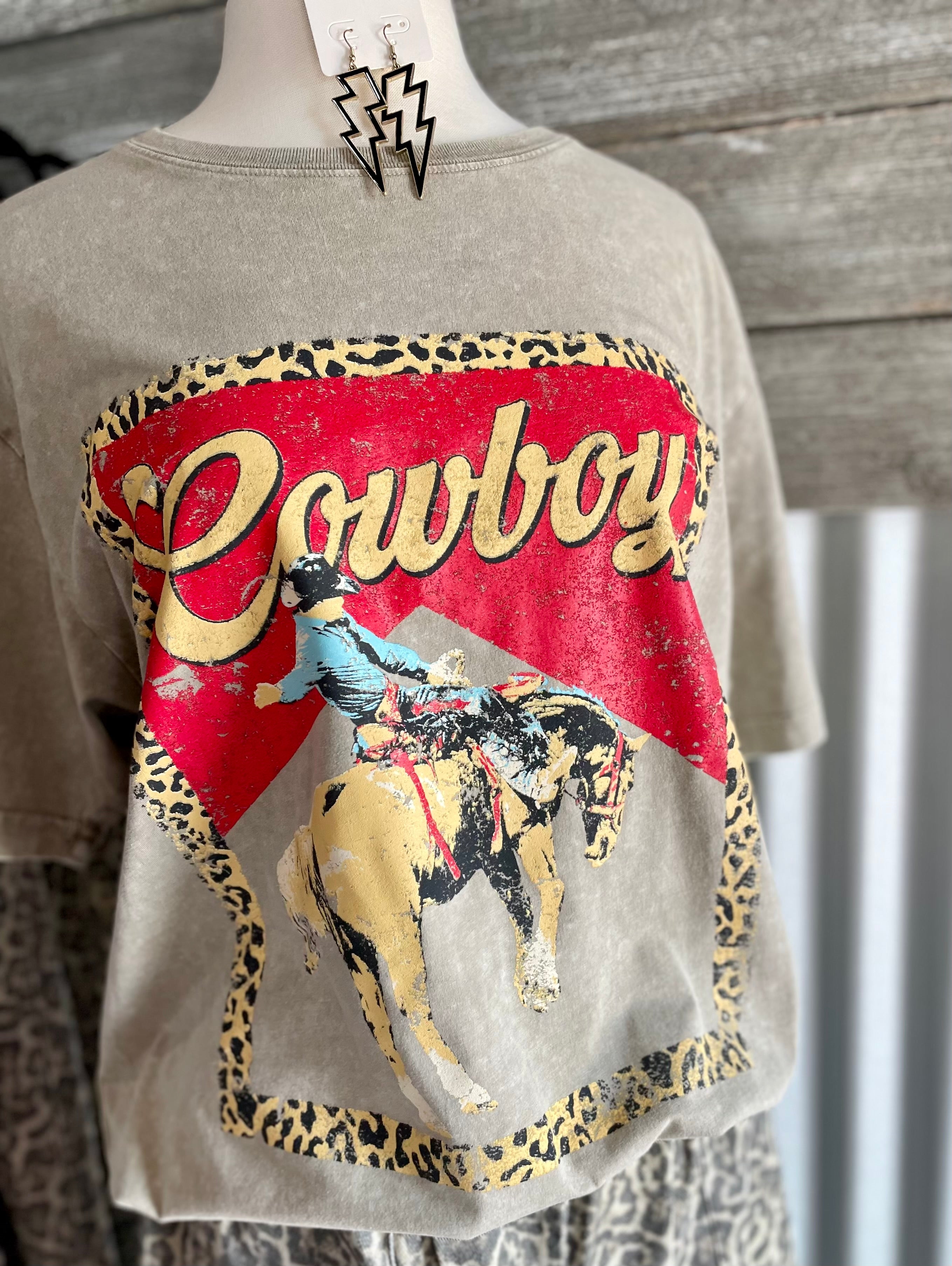 Cowboy Leopard Tee