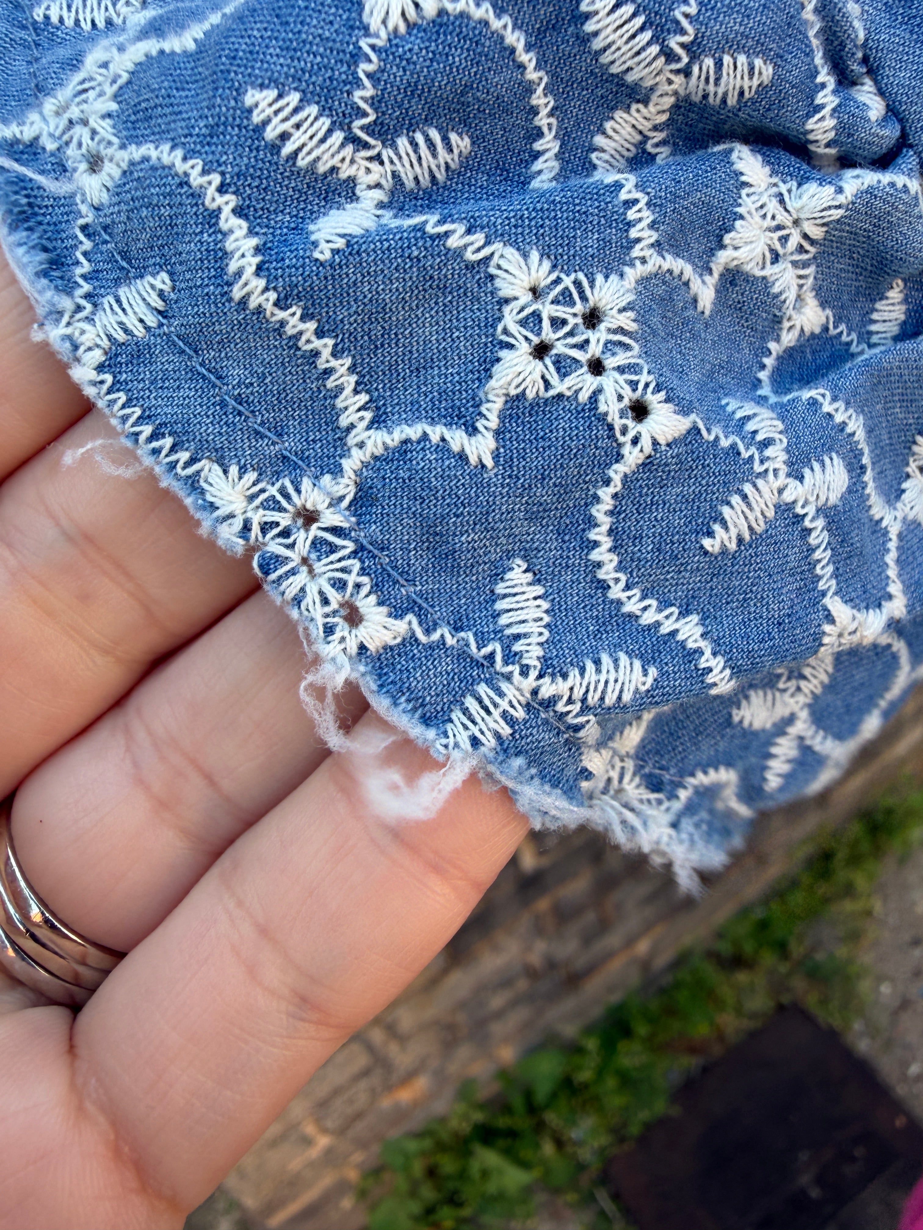 Floral Denim Blouse