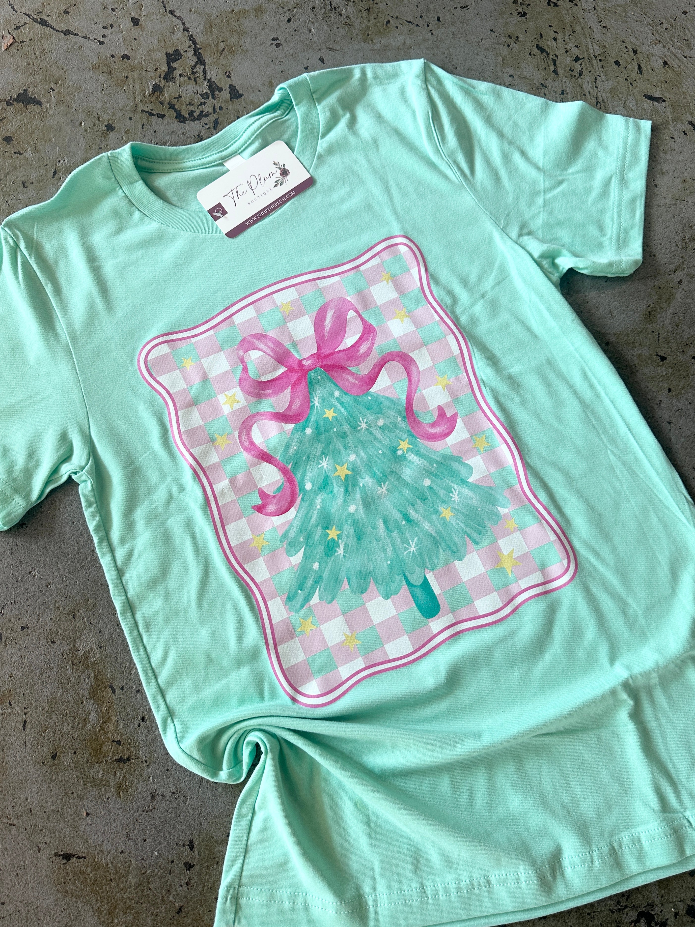 Mint Christmas Tree Tee