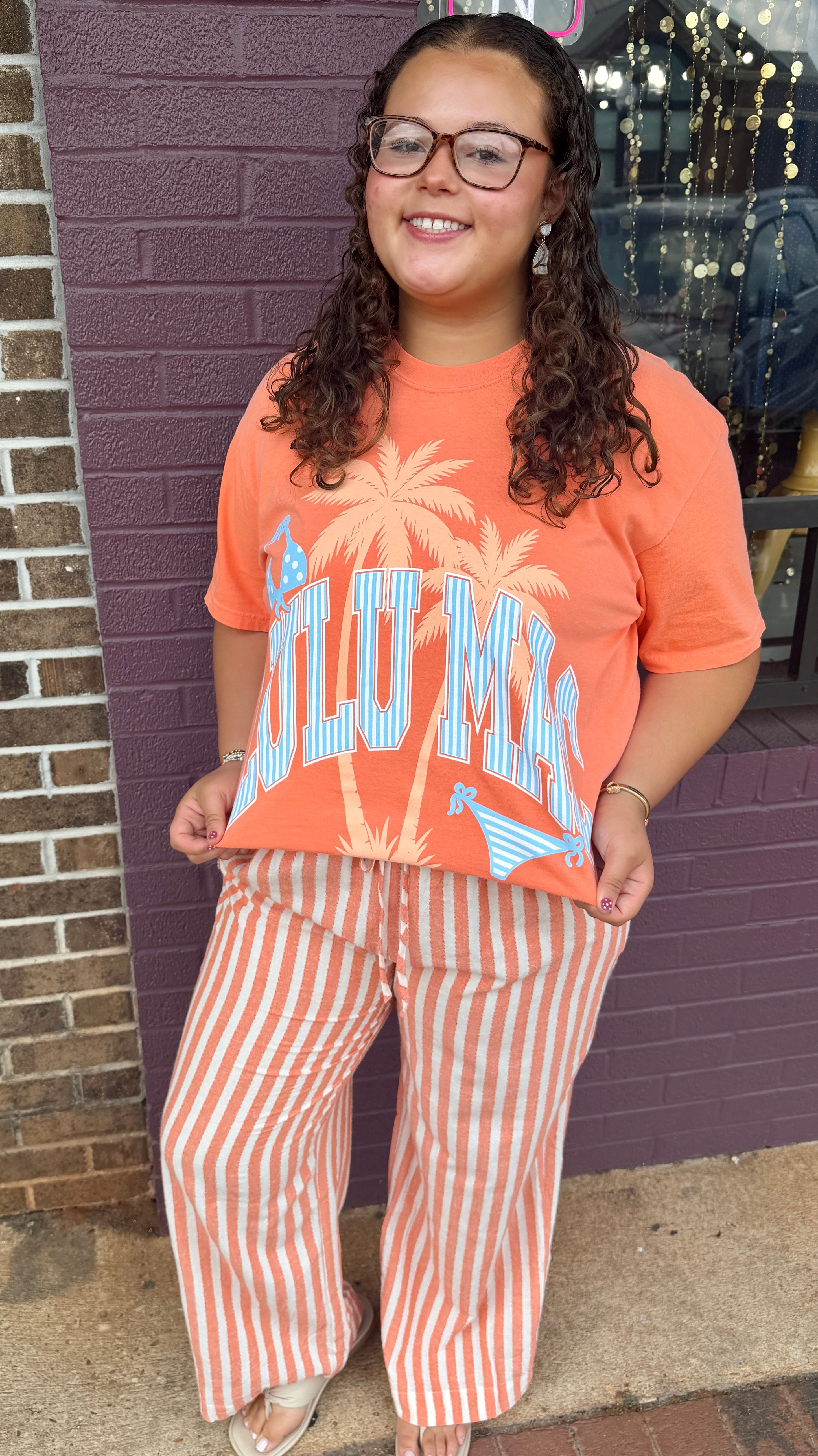 Striped Wide Leg Pants