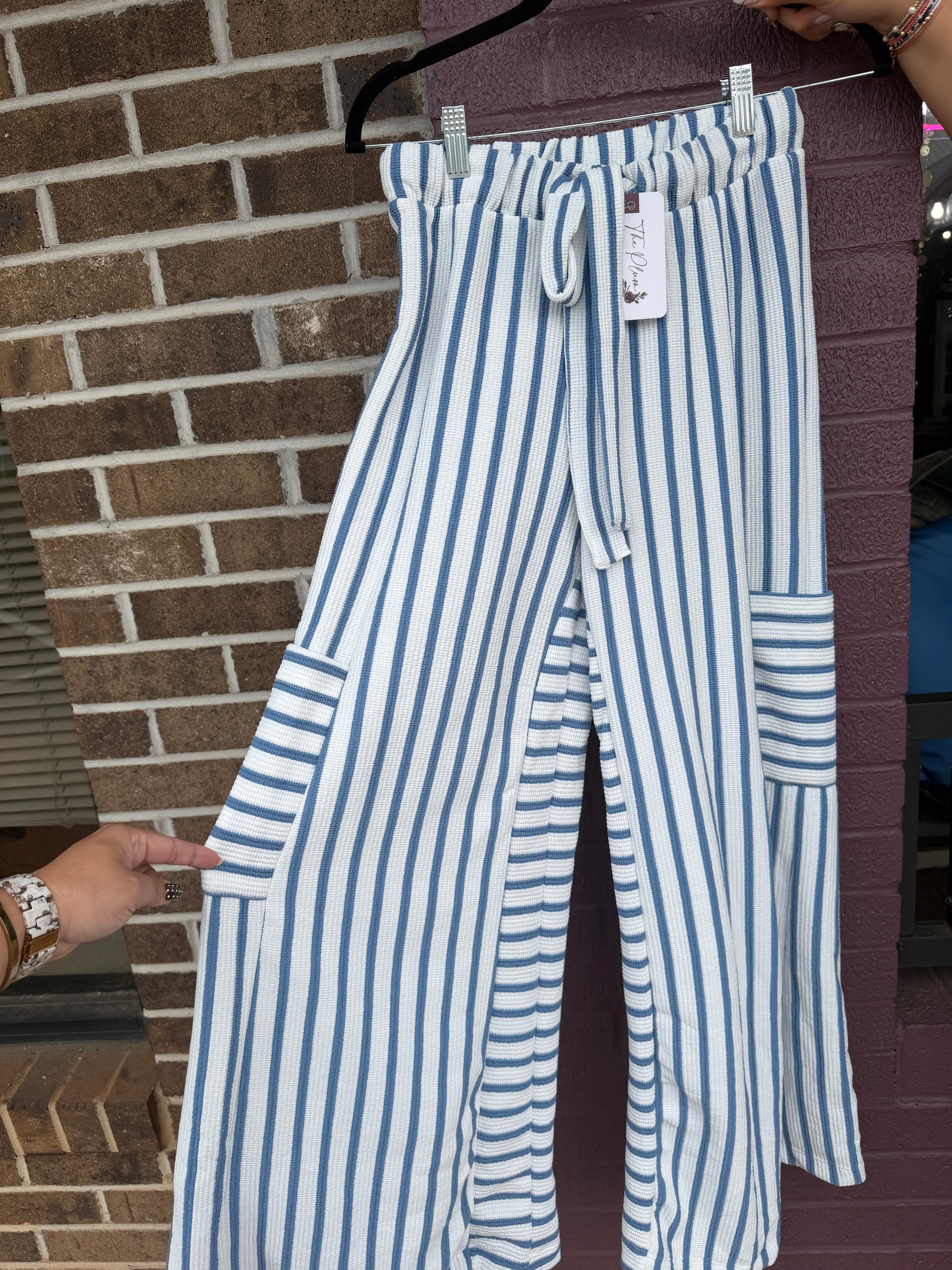 Stripe Wide Leg Pants