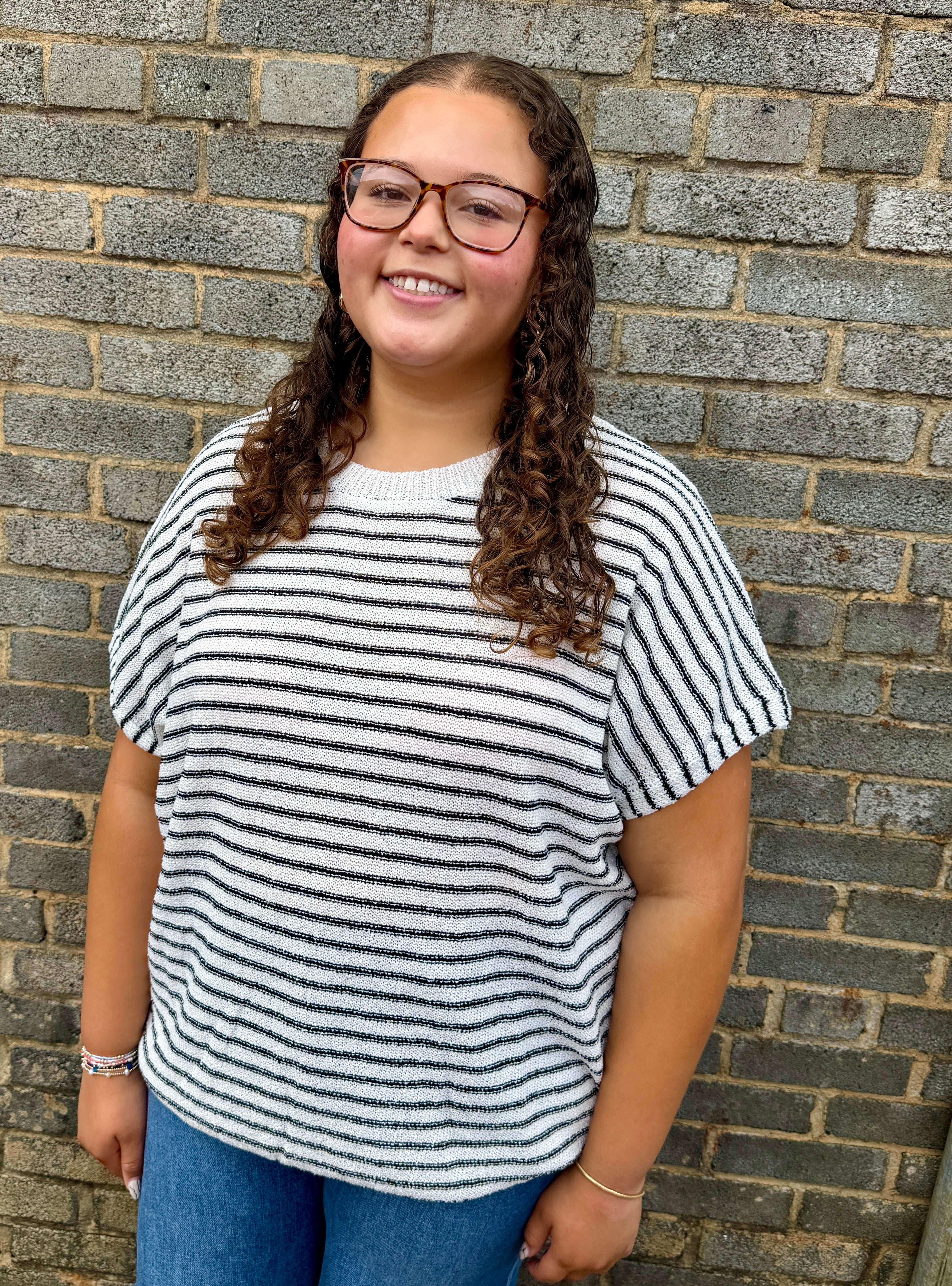 Striped Knit Top