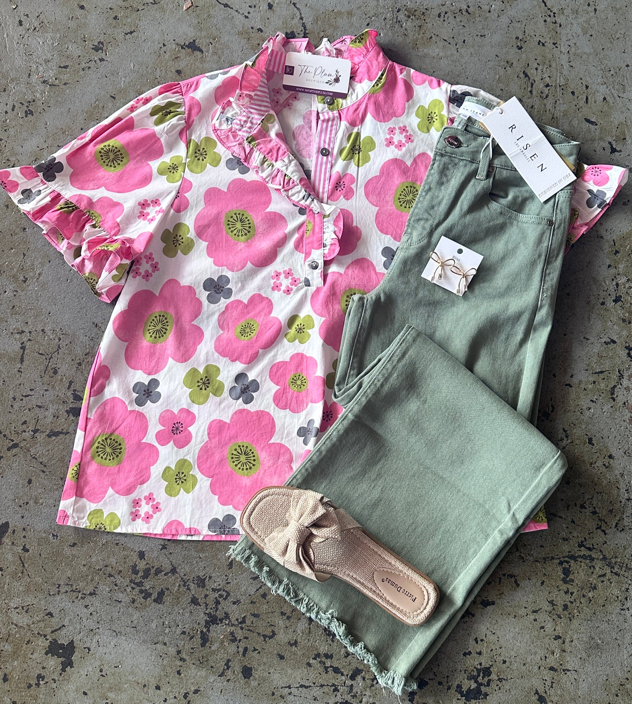 Floral Ruffle Blouse