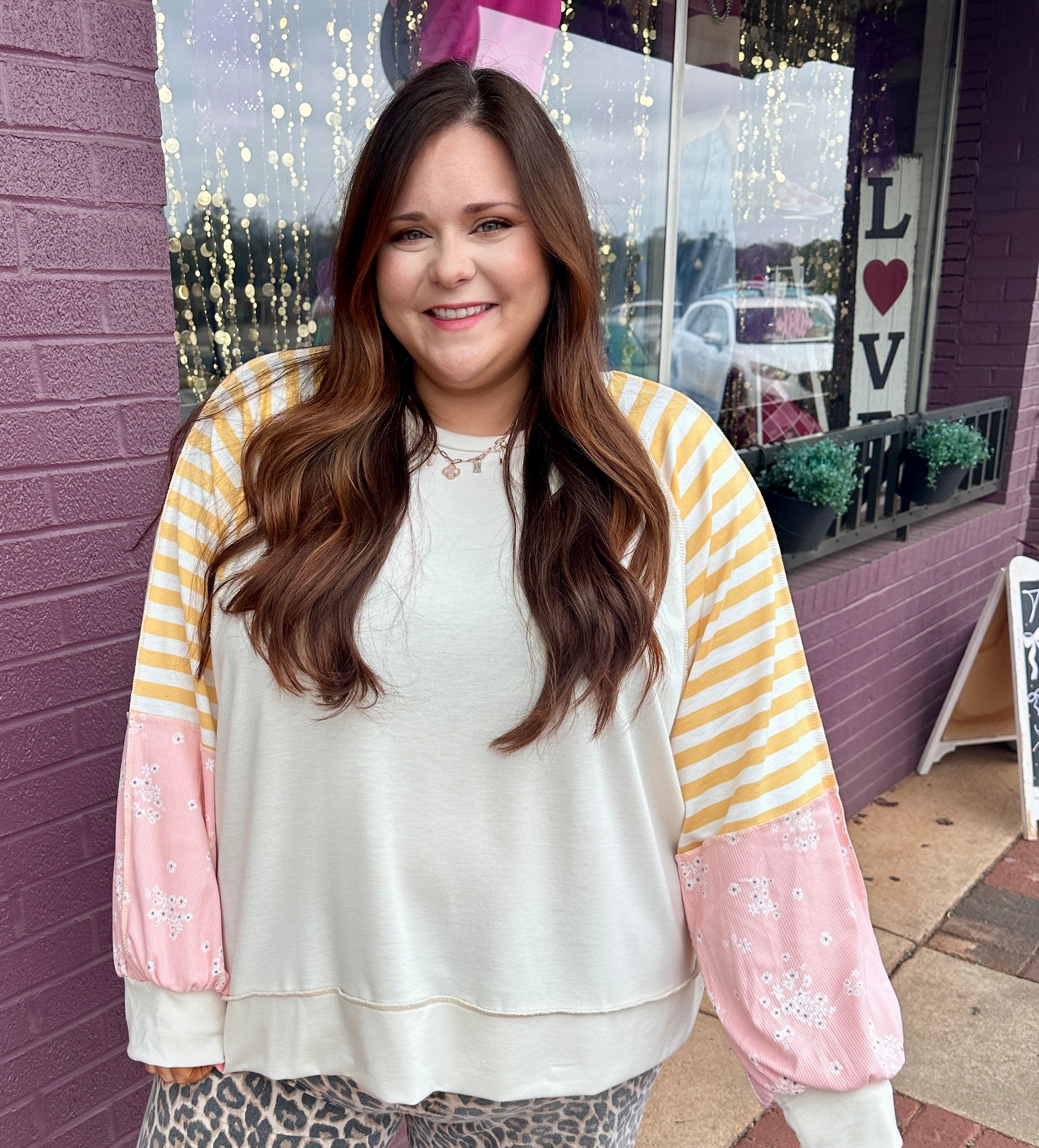Raglan Bubble Sleeve Blouse