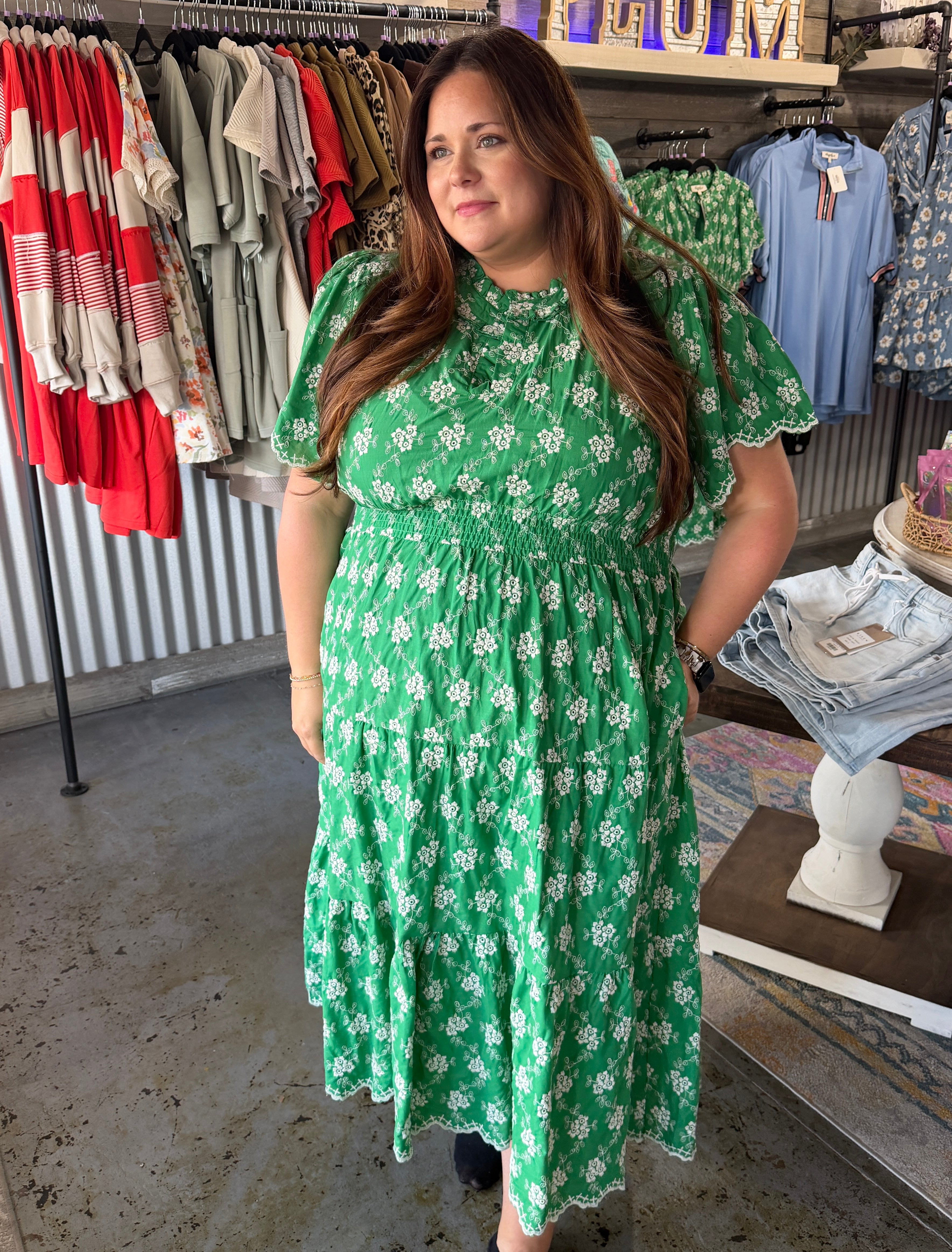 Embroidered Floral Dress