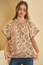Aztec Print Blouse