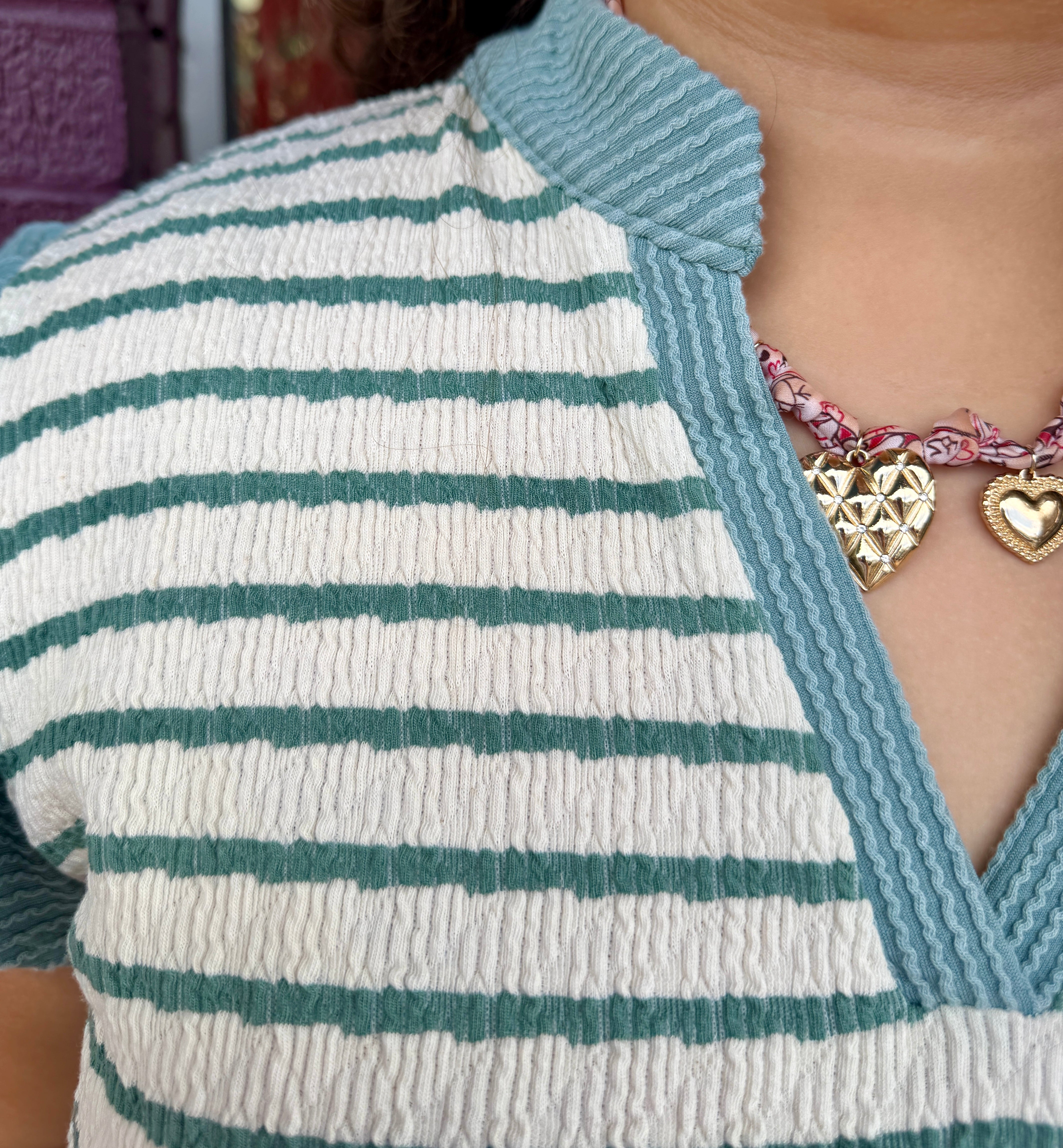 Striped Knit Blouse