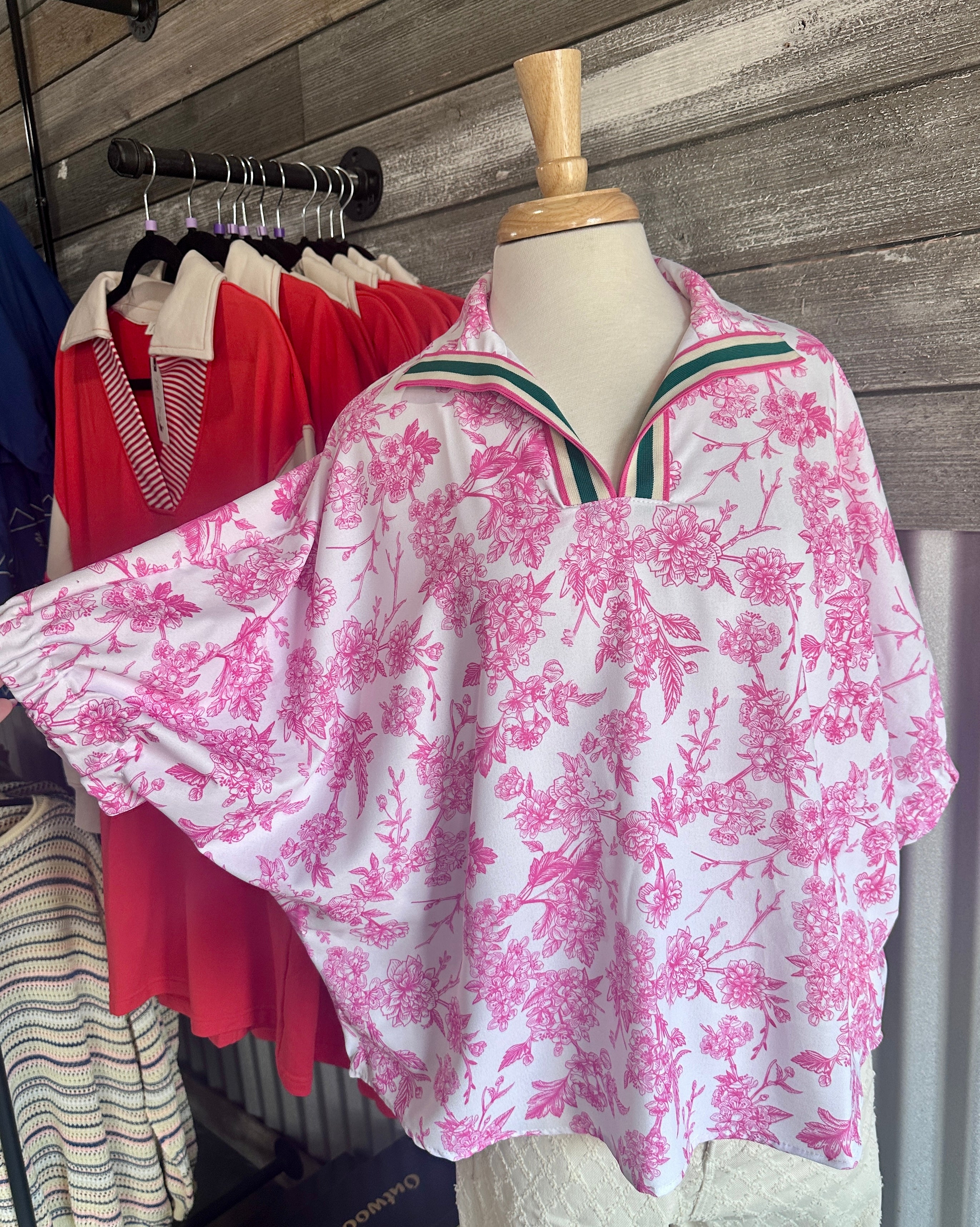 Striped Floral Blouse