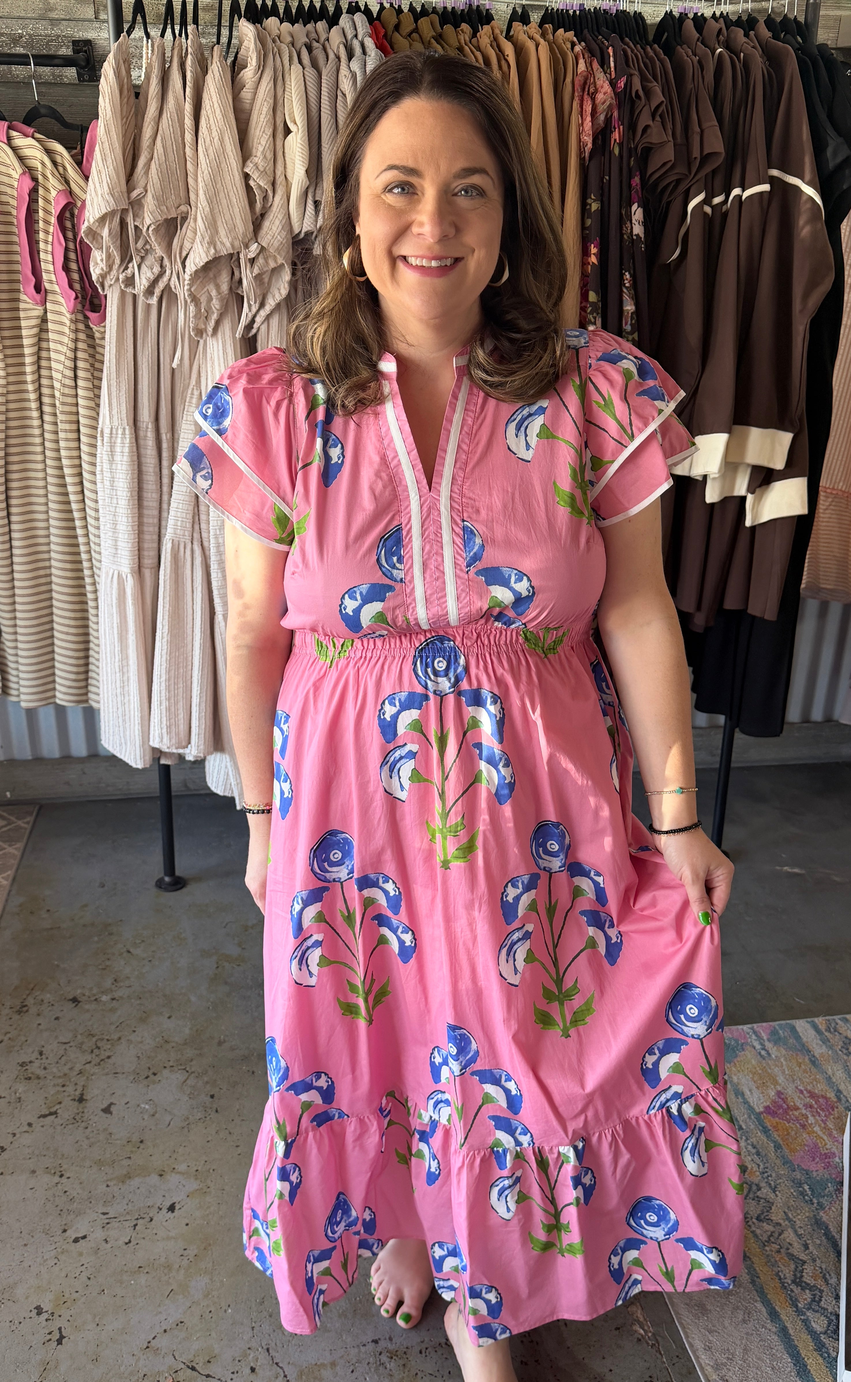 Blossom Print Midi Dress