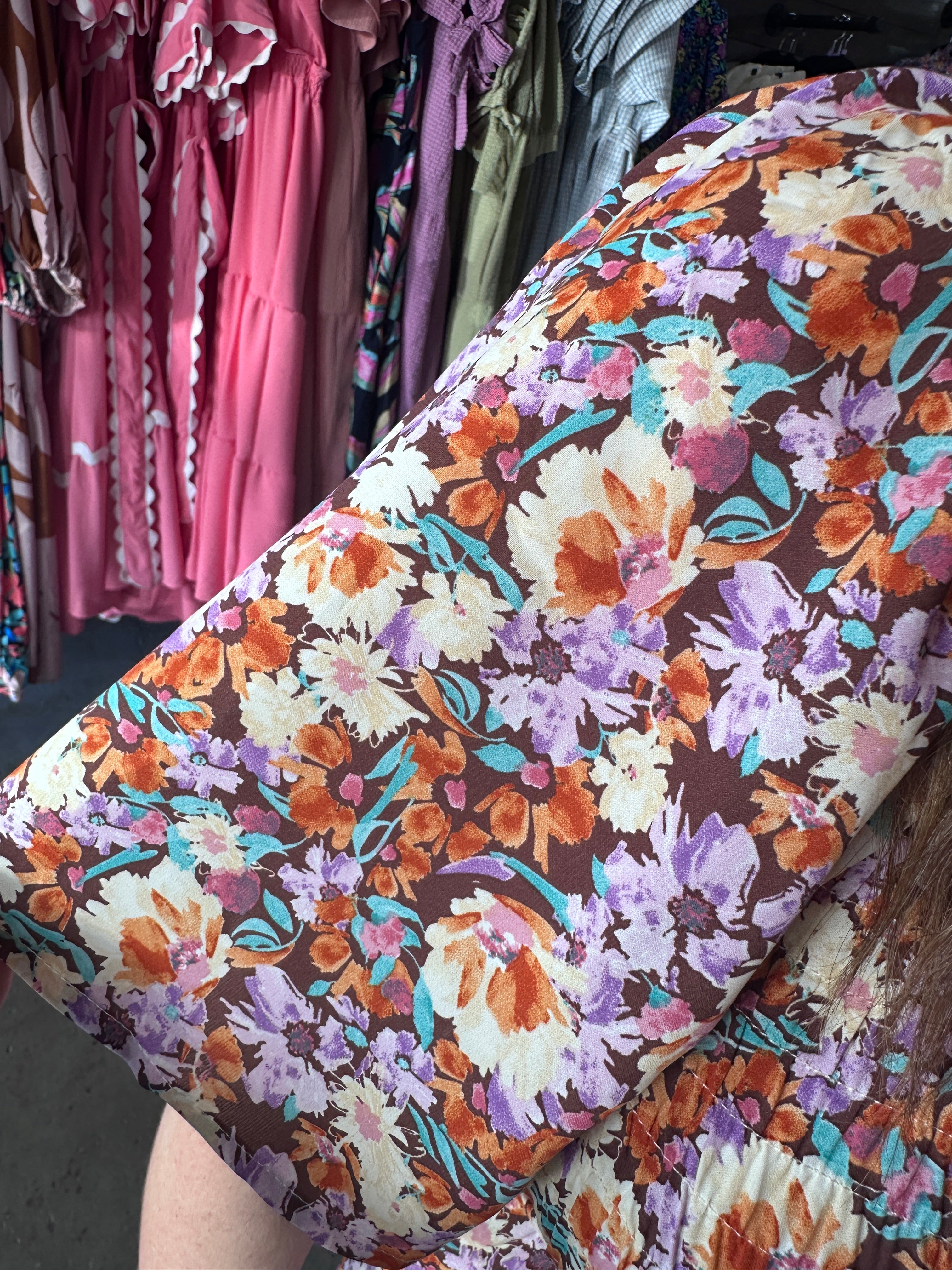 Mocha Floral Jumpsuit
