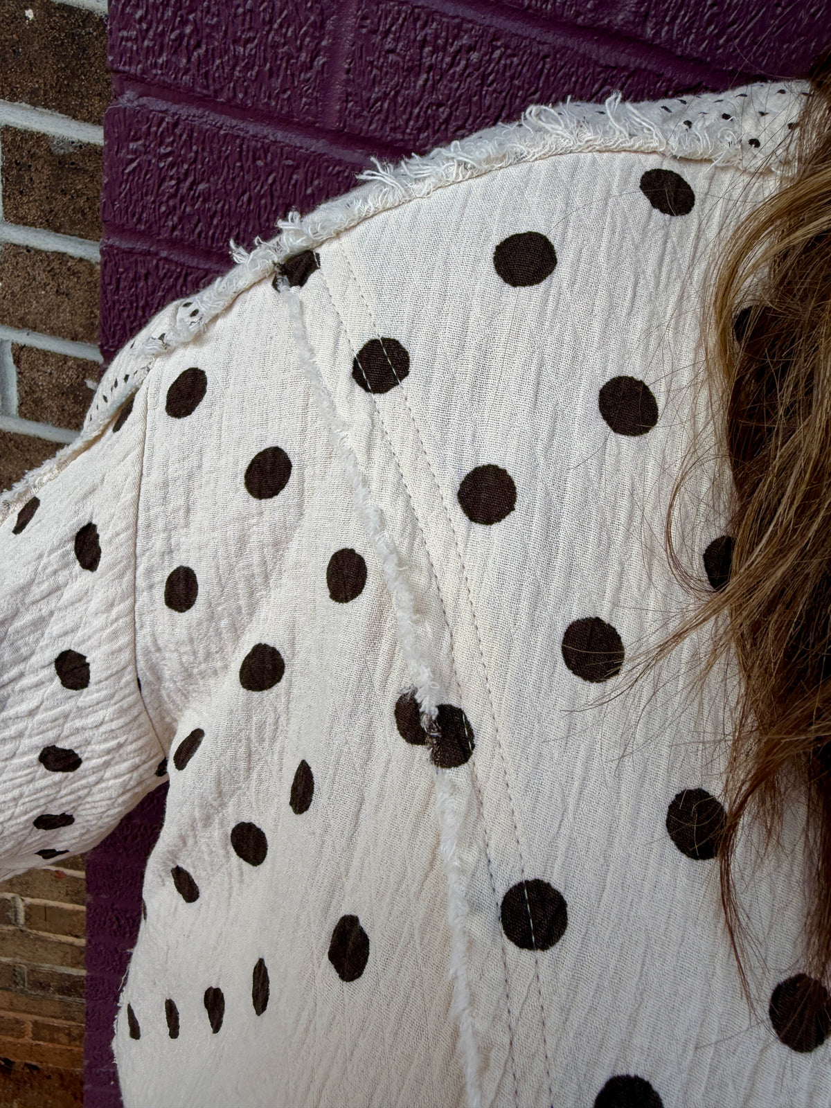 Polka Dot Gauze Blouse