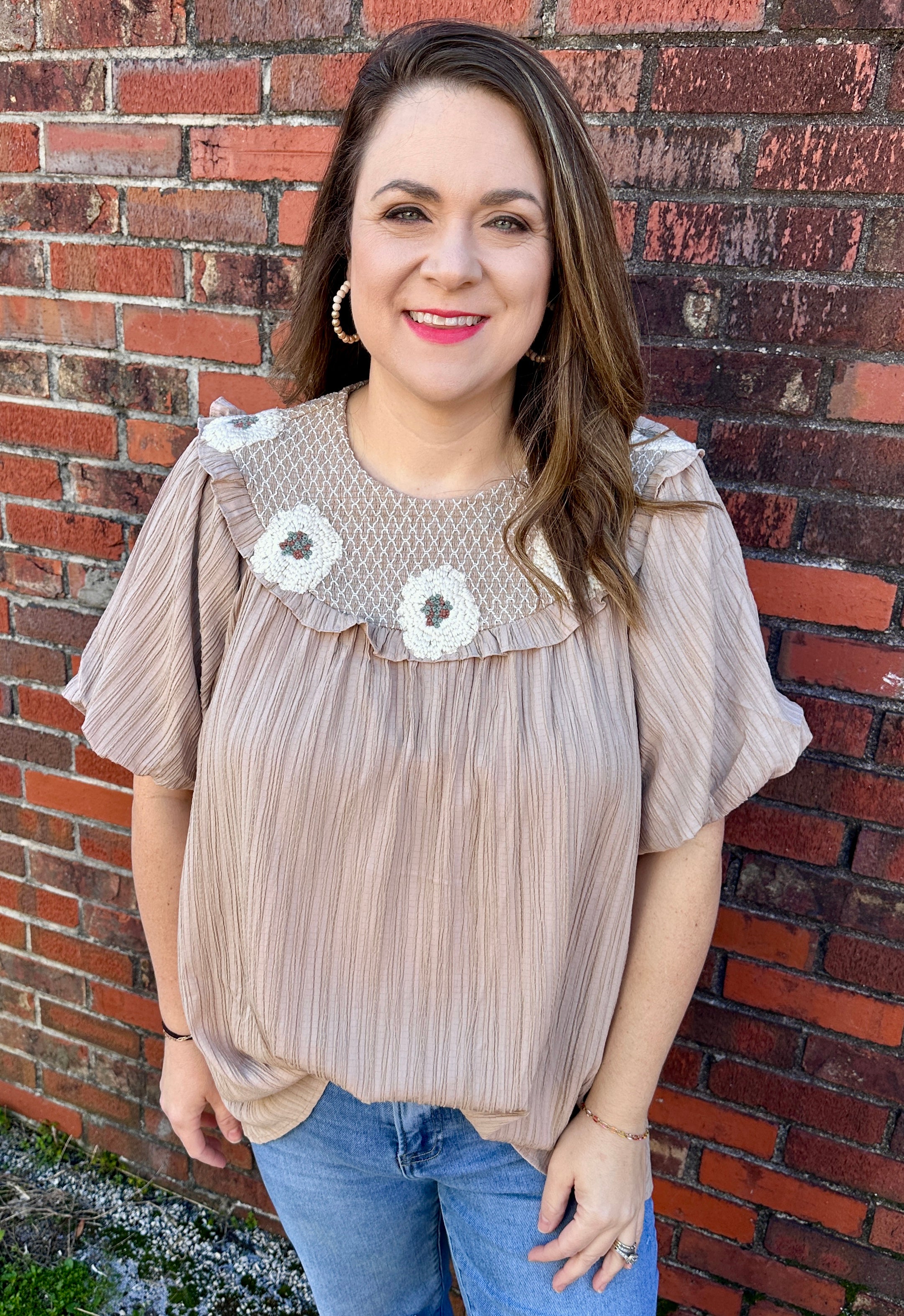 Floral Smocked Blouse