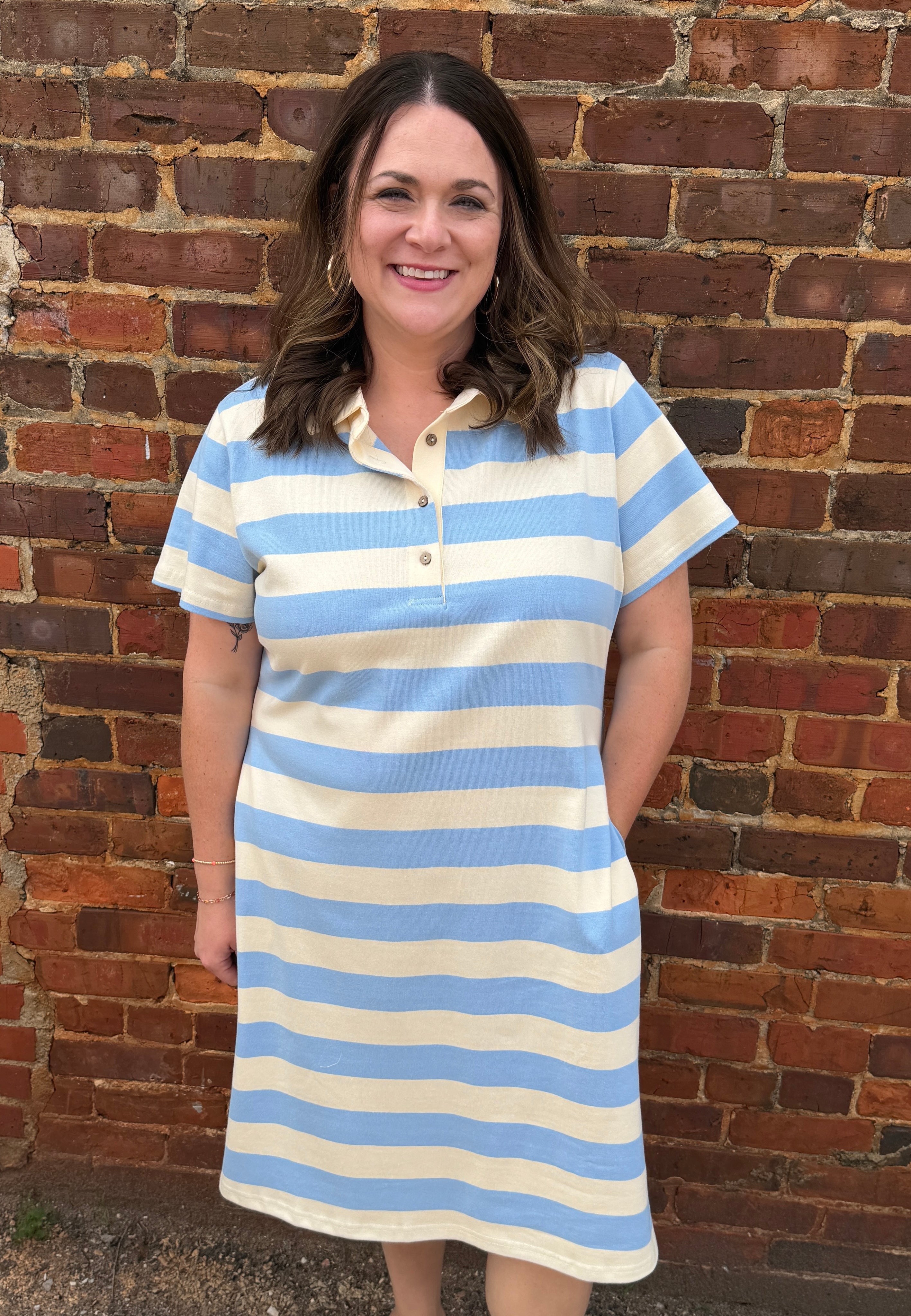 Striped Midi Dress