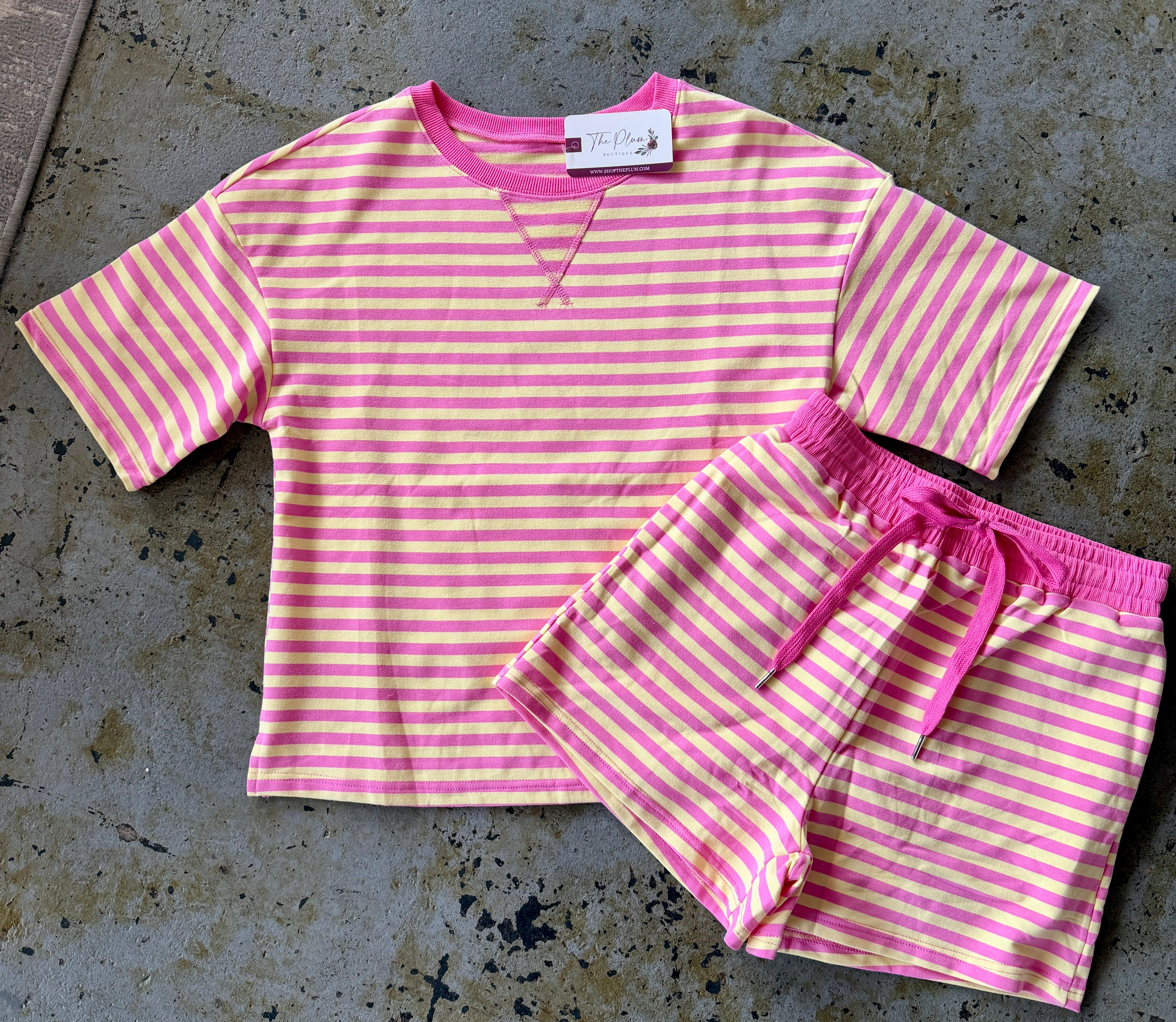 Striped Short Set