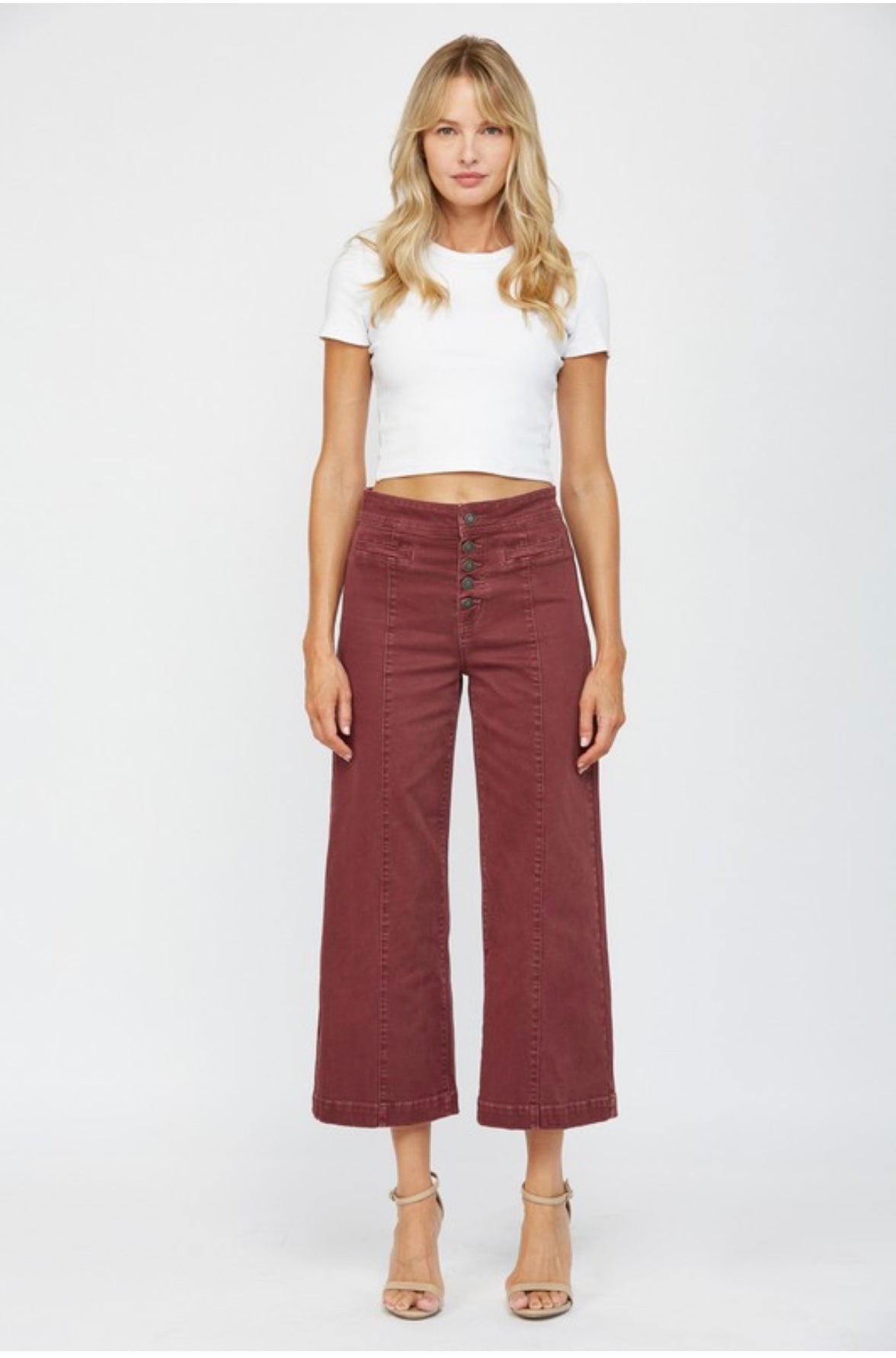 Burgundy Mica Jeans