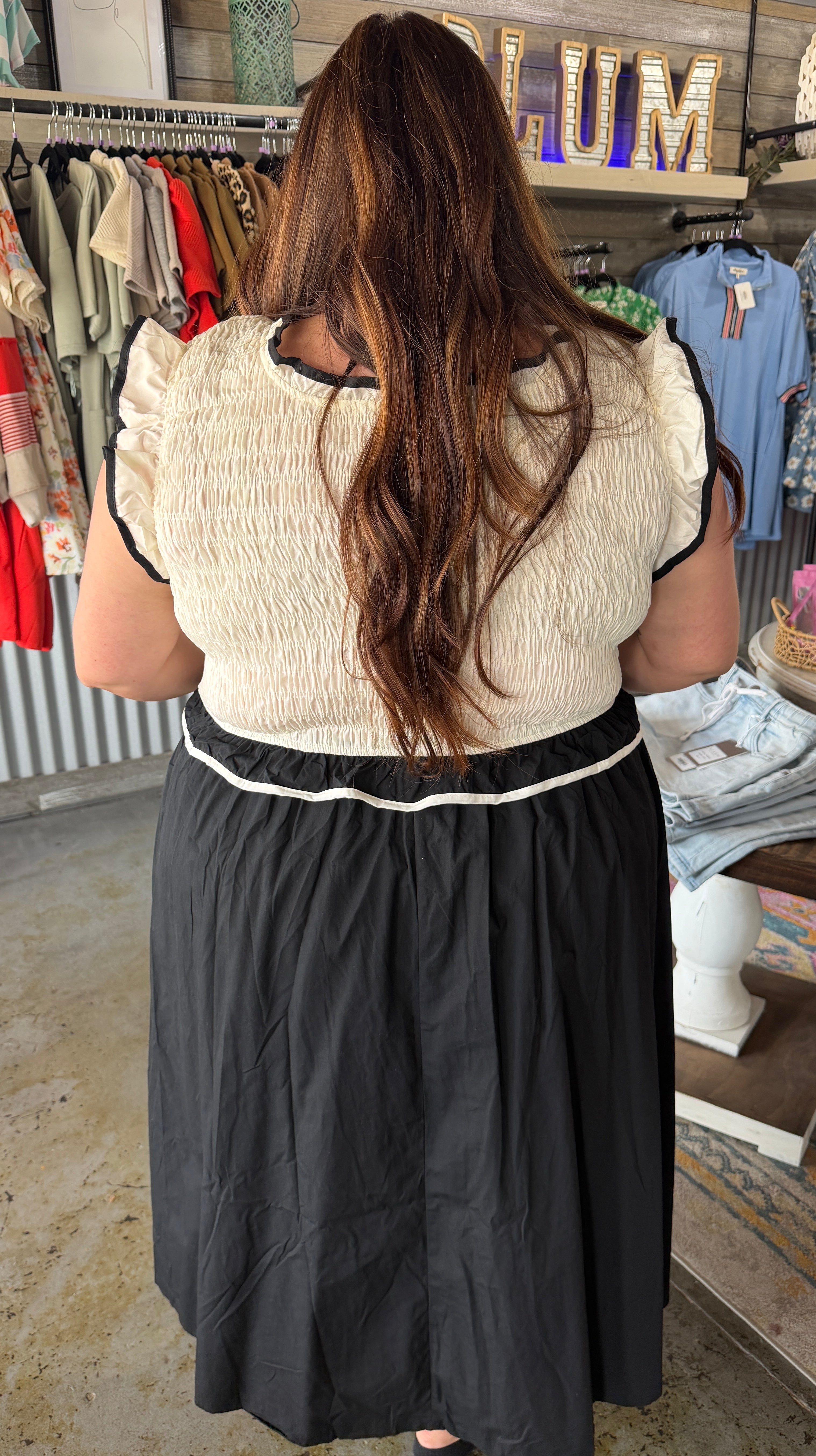 Smocked Midi Dress