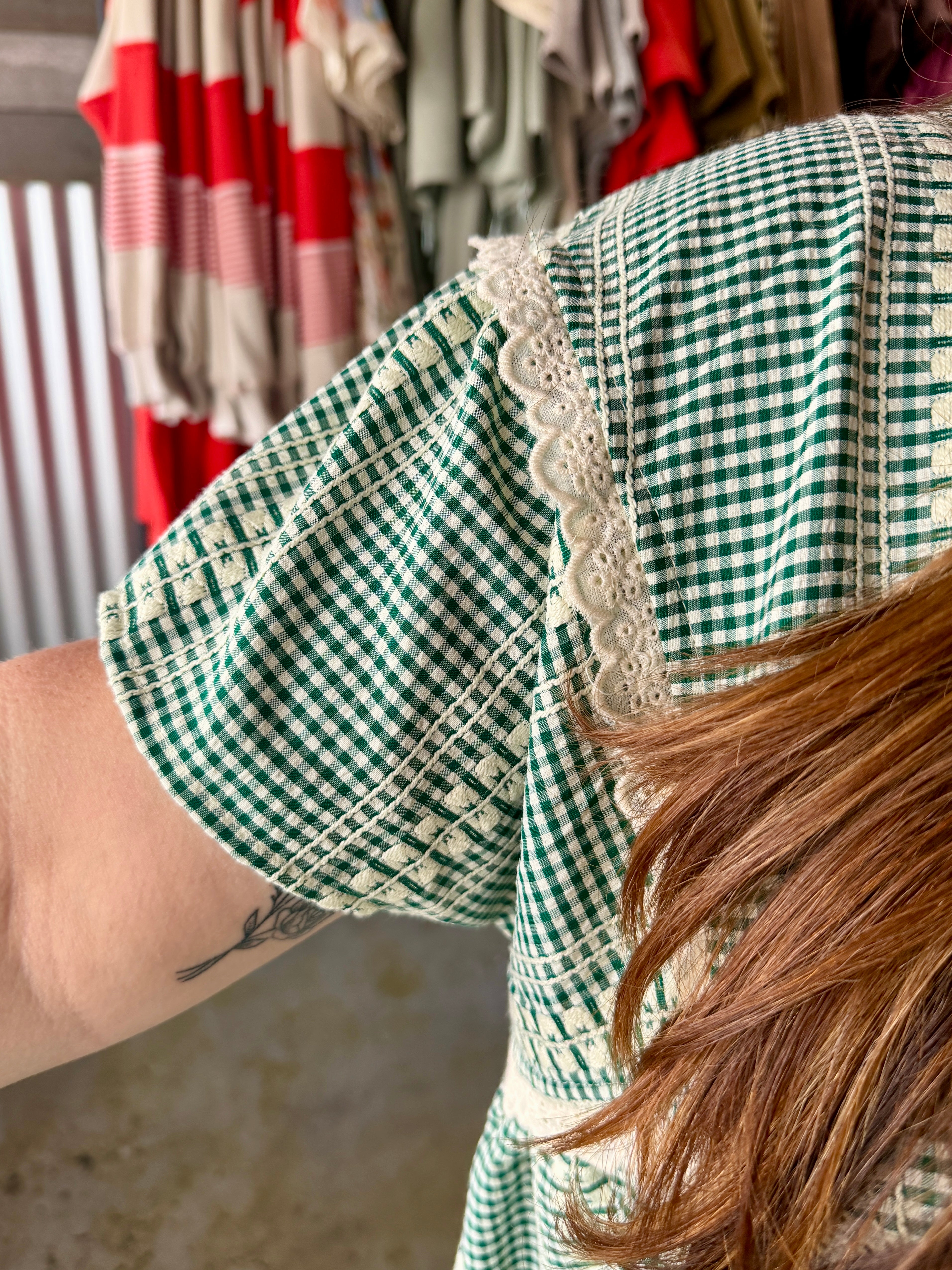 Gingham Oversized Blouse