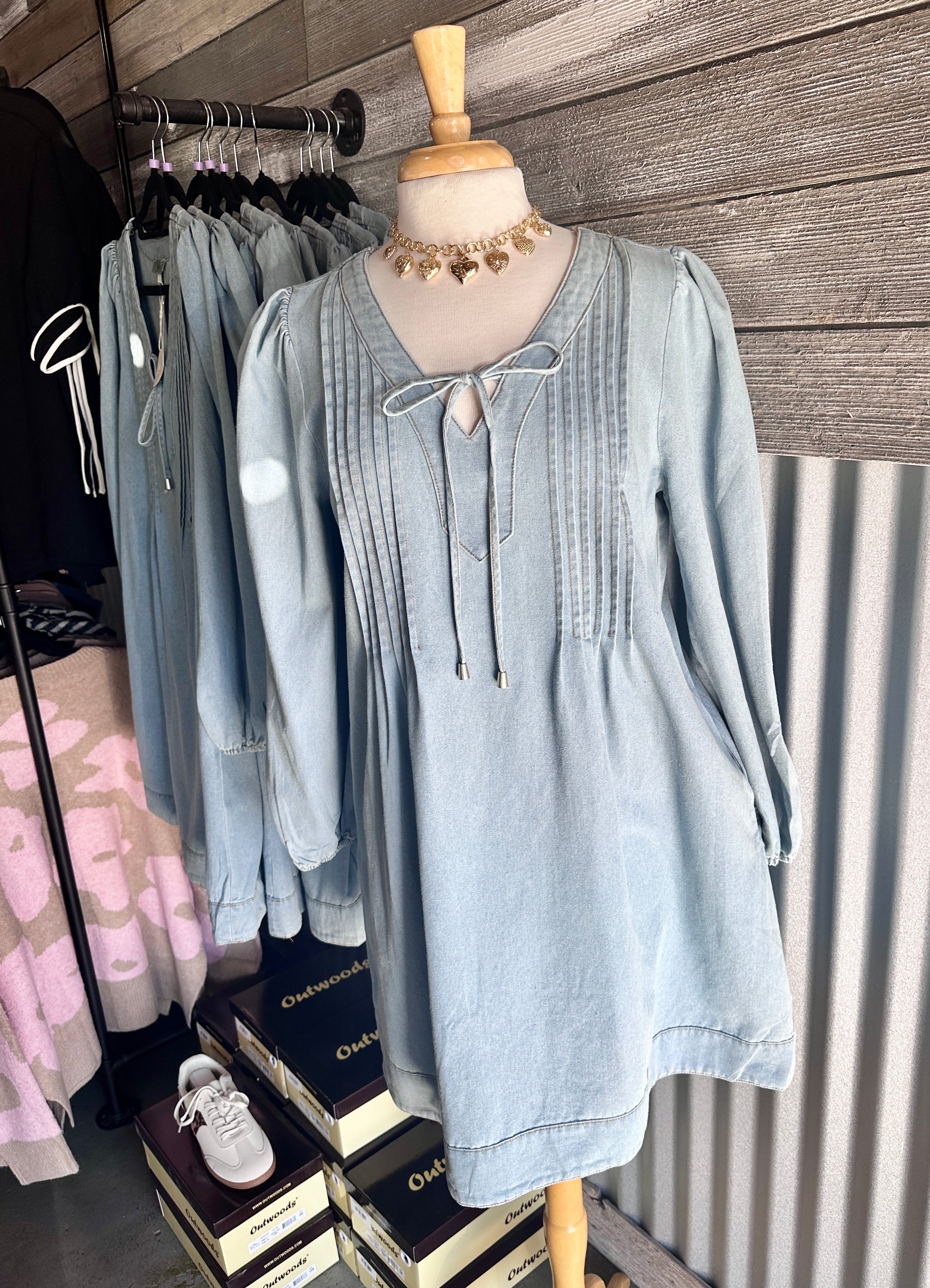 Washed Denim Dress