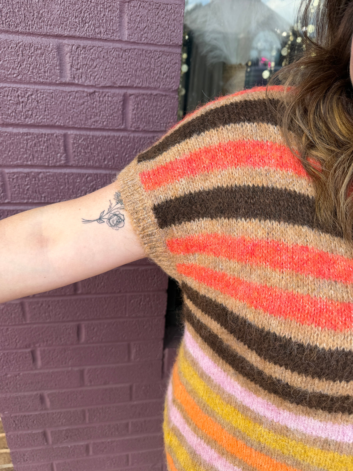 Striped Knit Blouse
