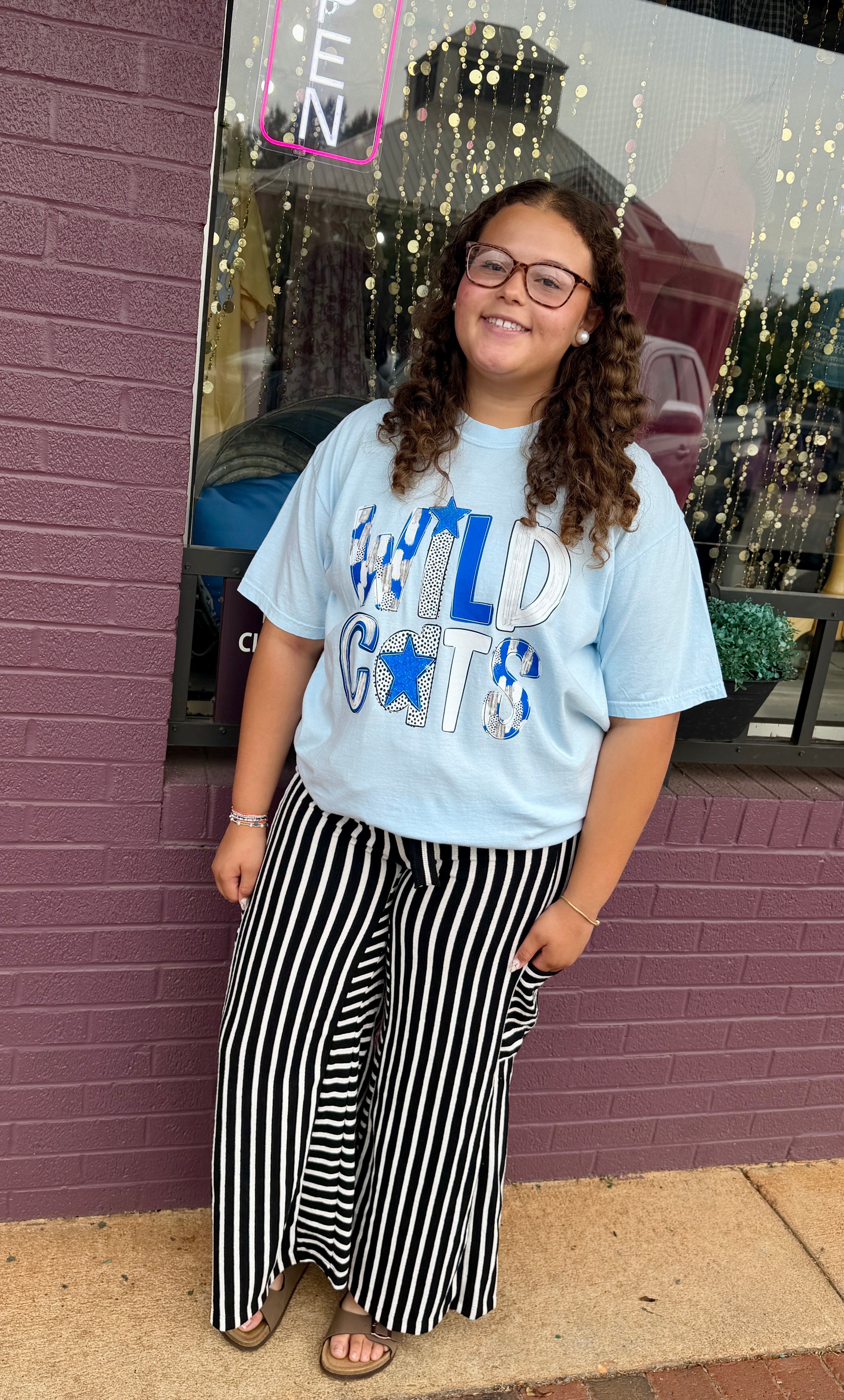 Stripe Wide Leg Pants