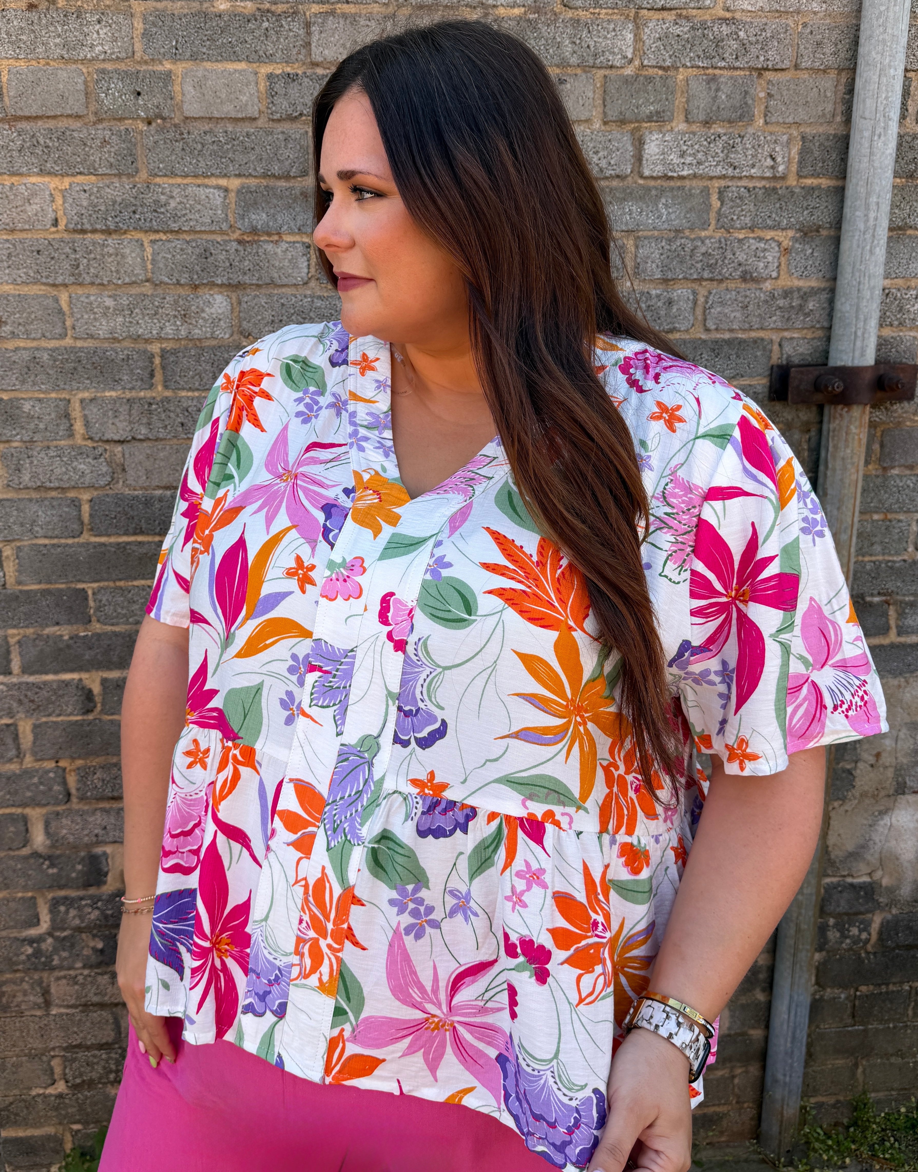 Floral Peplum Blouse