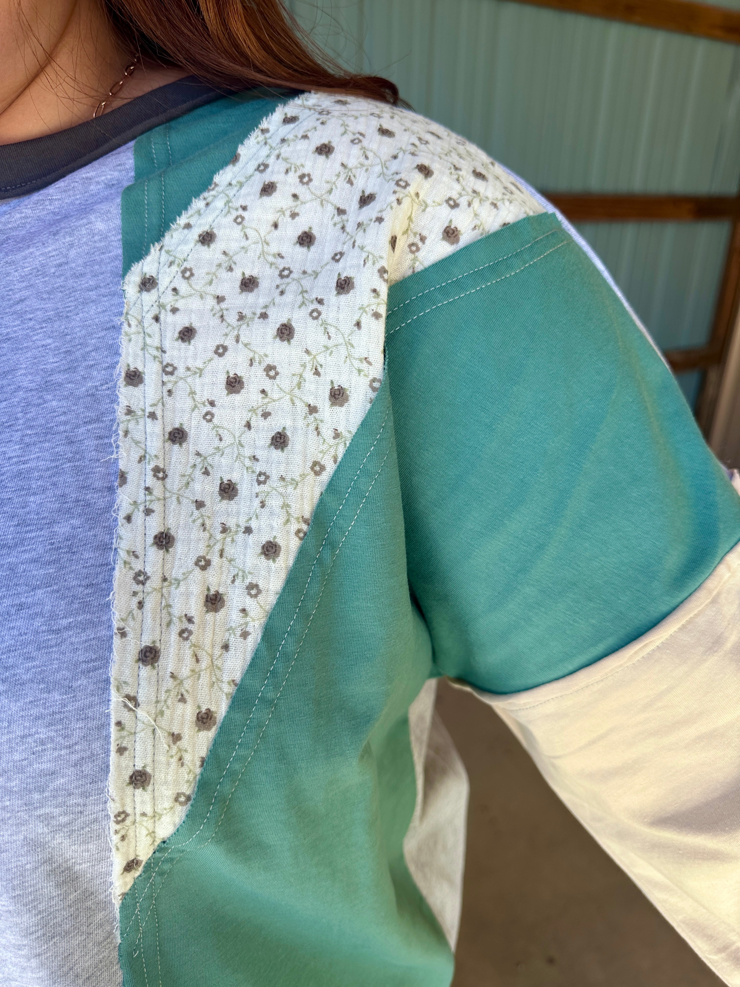 Floral Colorblock Tee