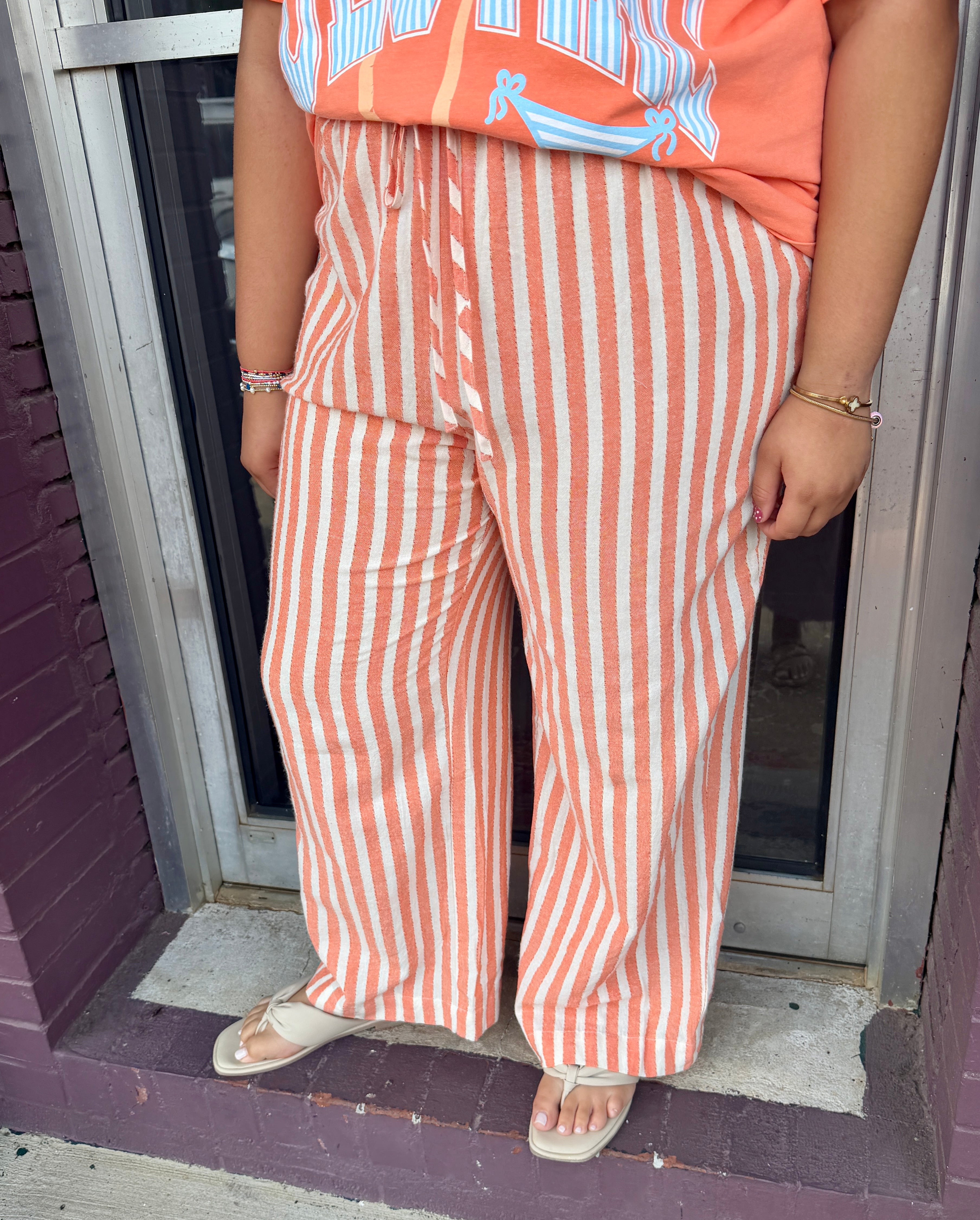 Striped Wide Leg Pants