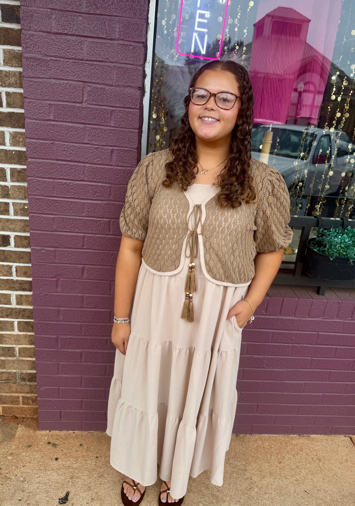 Cardigan Midi Dress