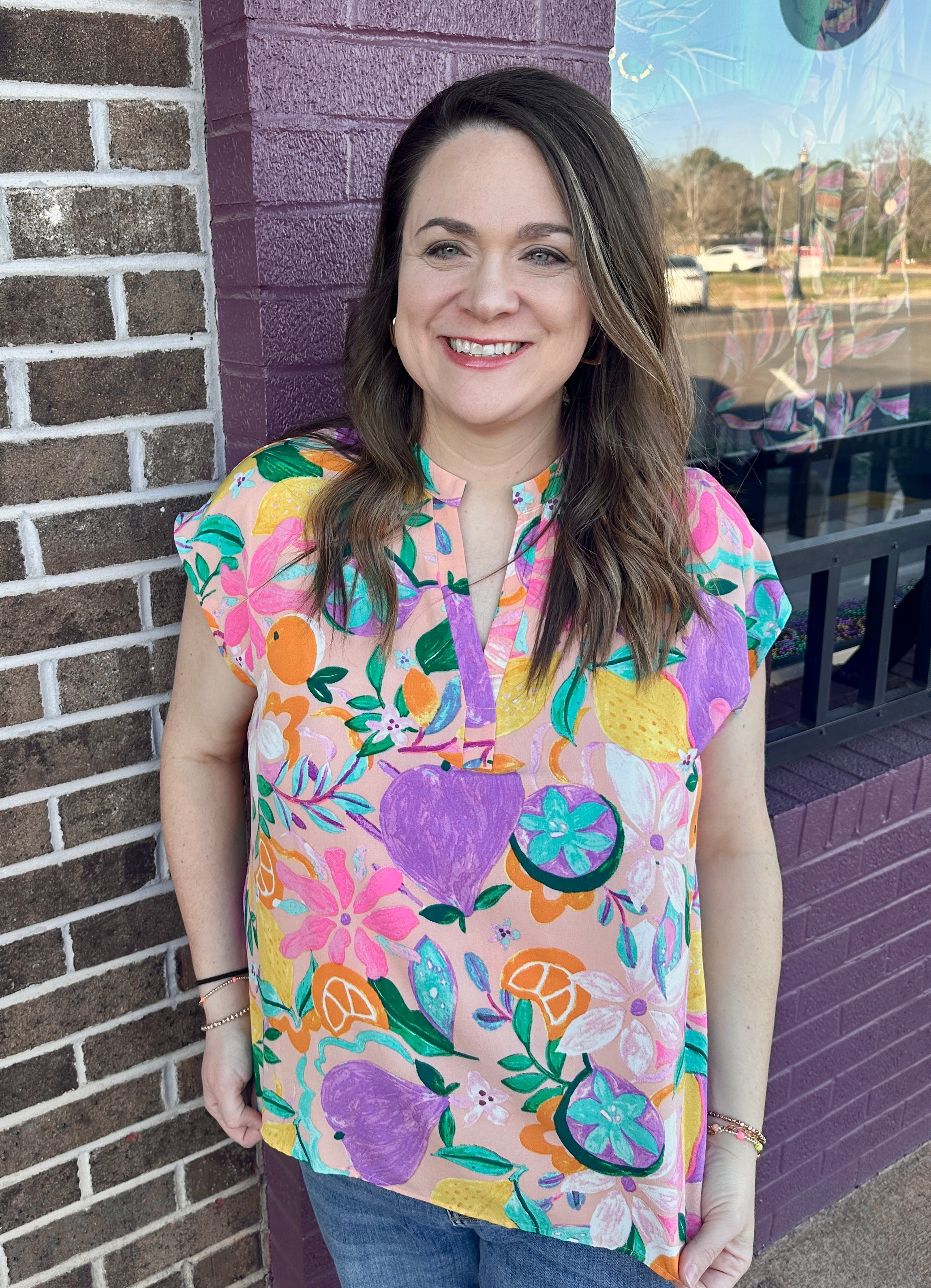 Fruity Floral Blouse