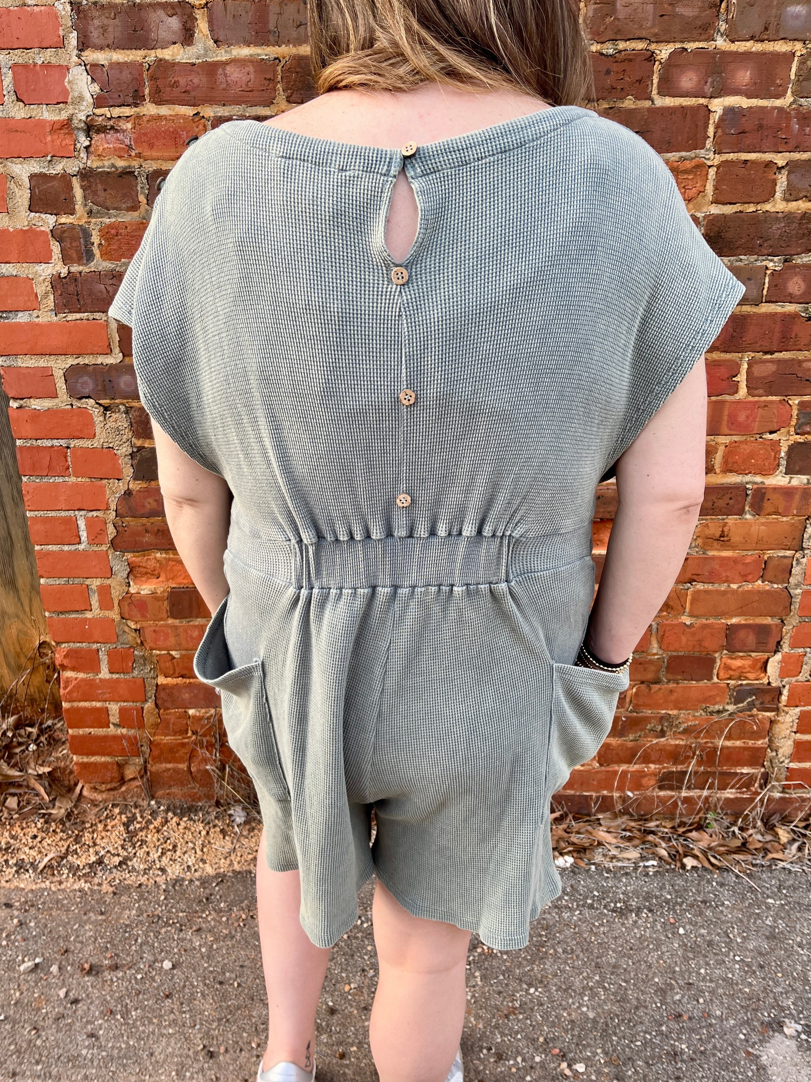 Waffle Knit Romper