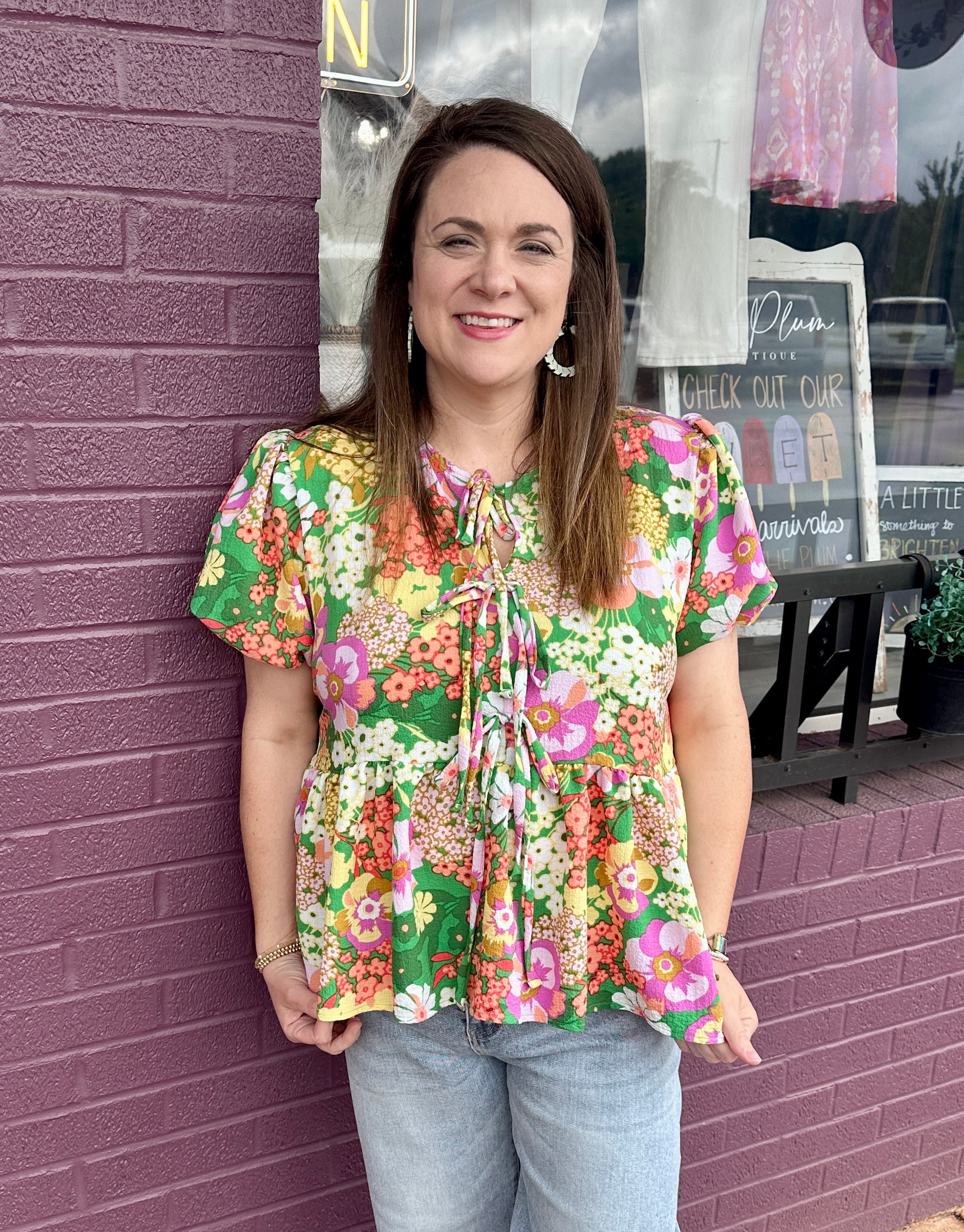Floral Peplum Blouse