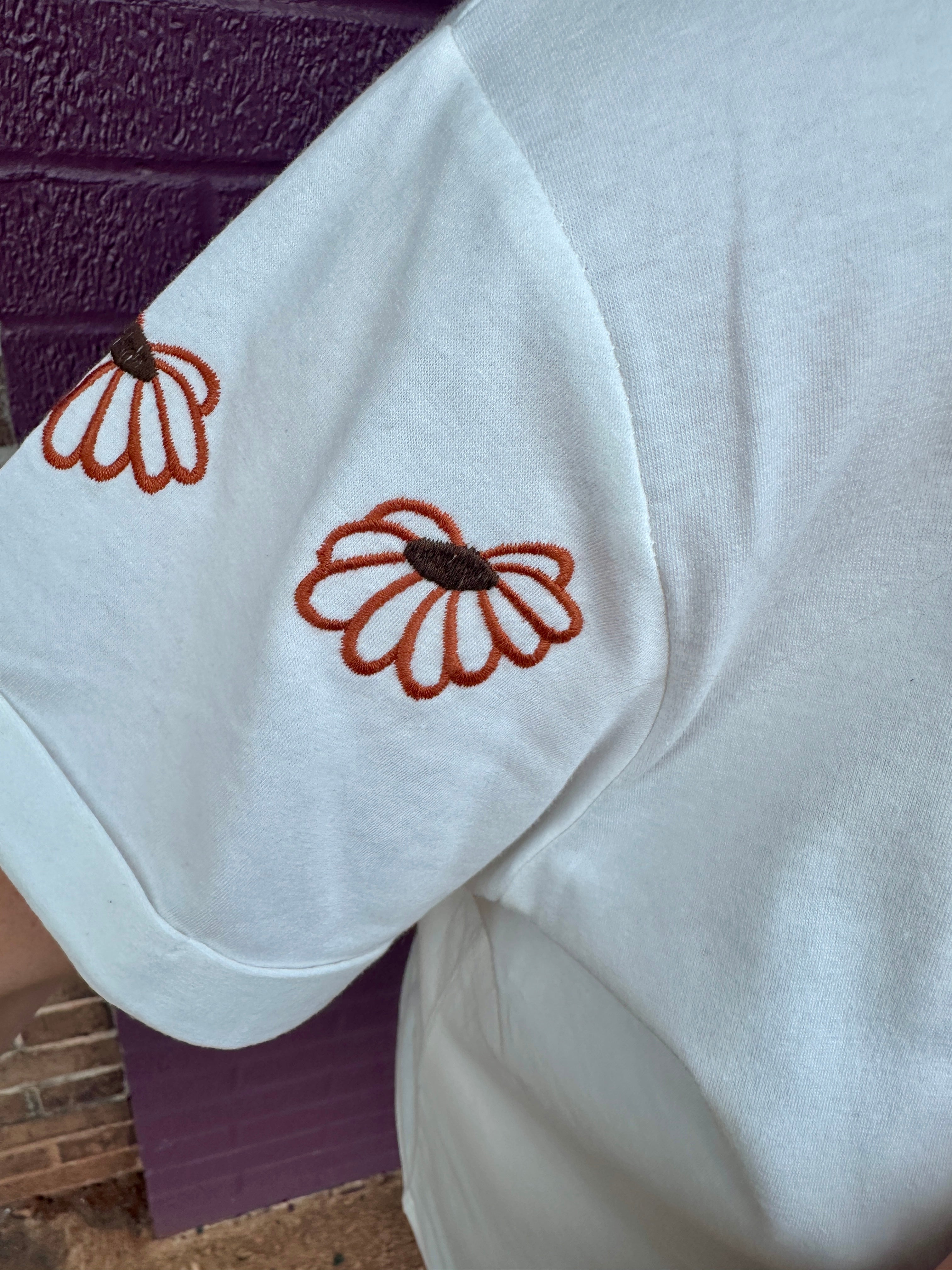 Floral Embroidered Tee