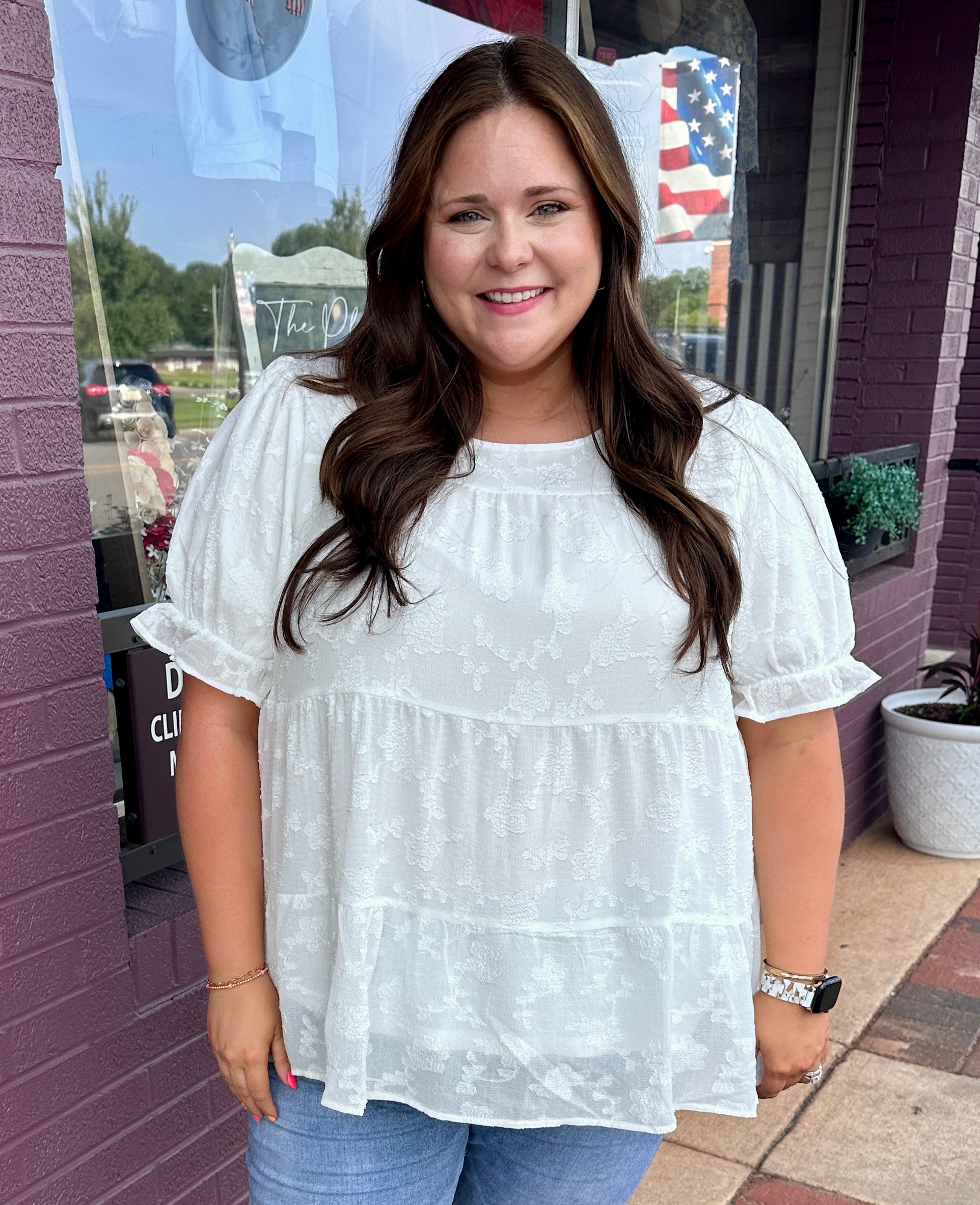 Solid Tiered Blouse