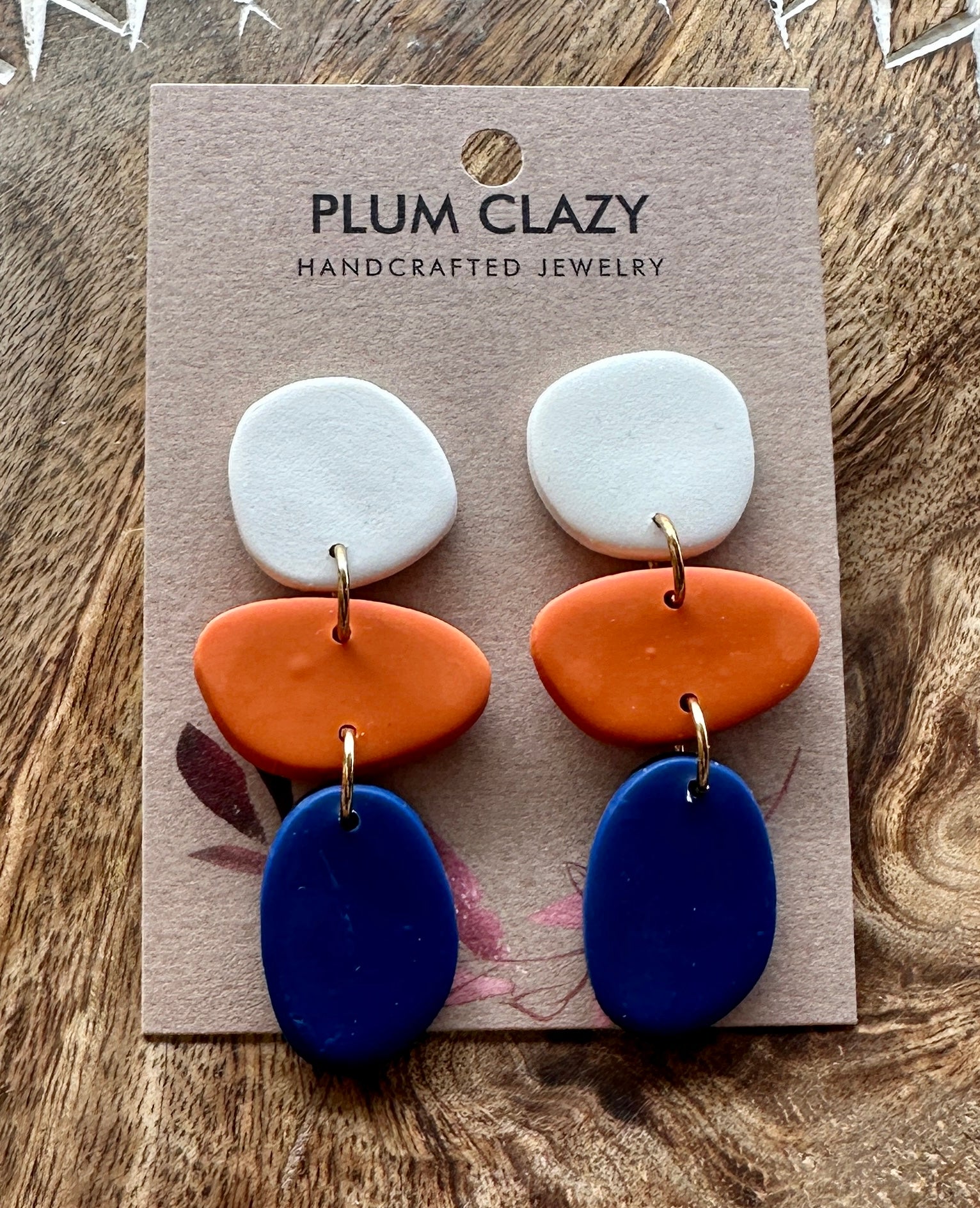 White, Orange and Blue Dangle