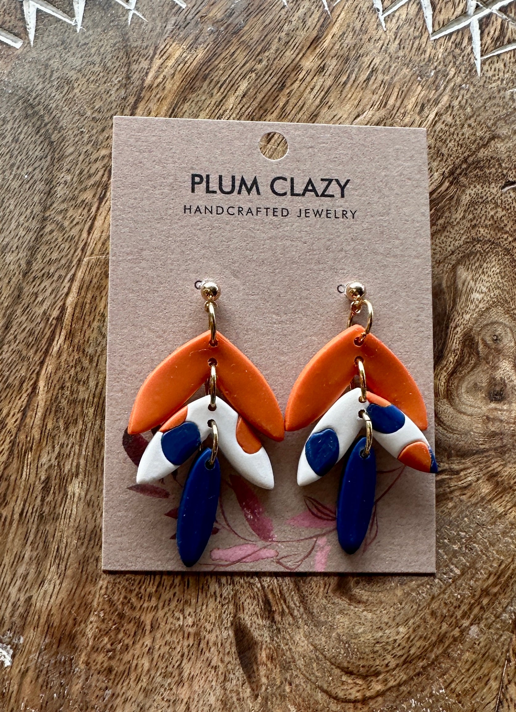 Orange and Blue Mix Dangle