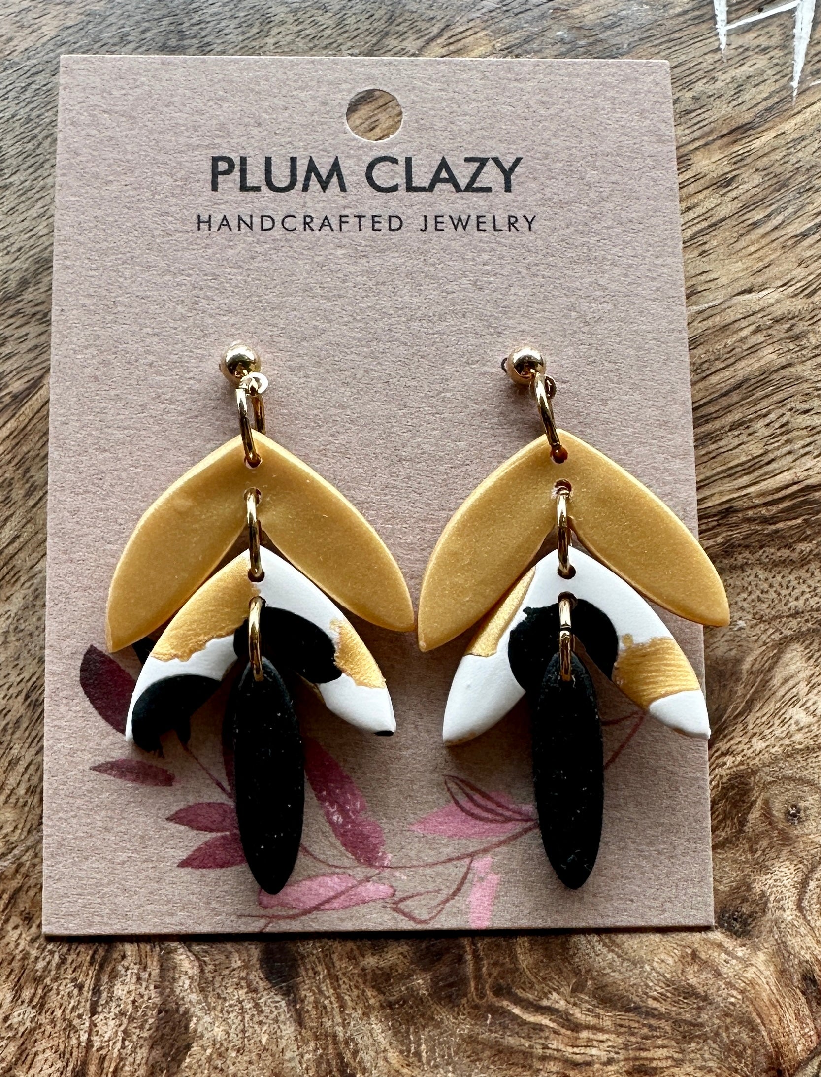 Gold and Black Mix Dangle