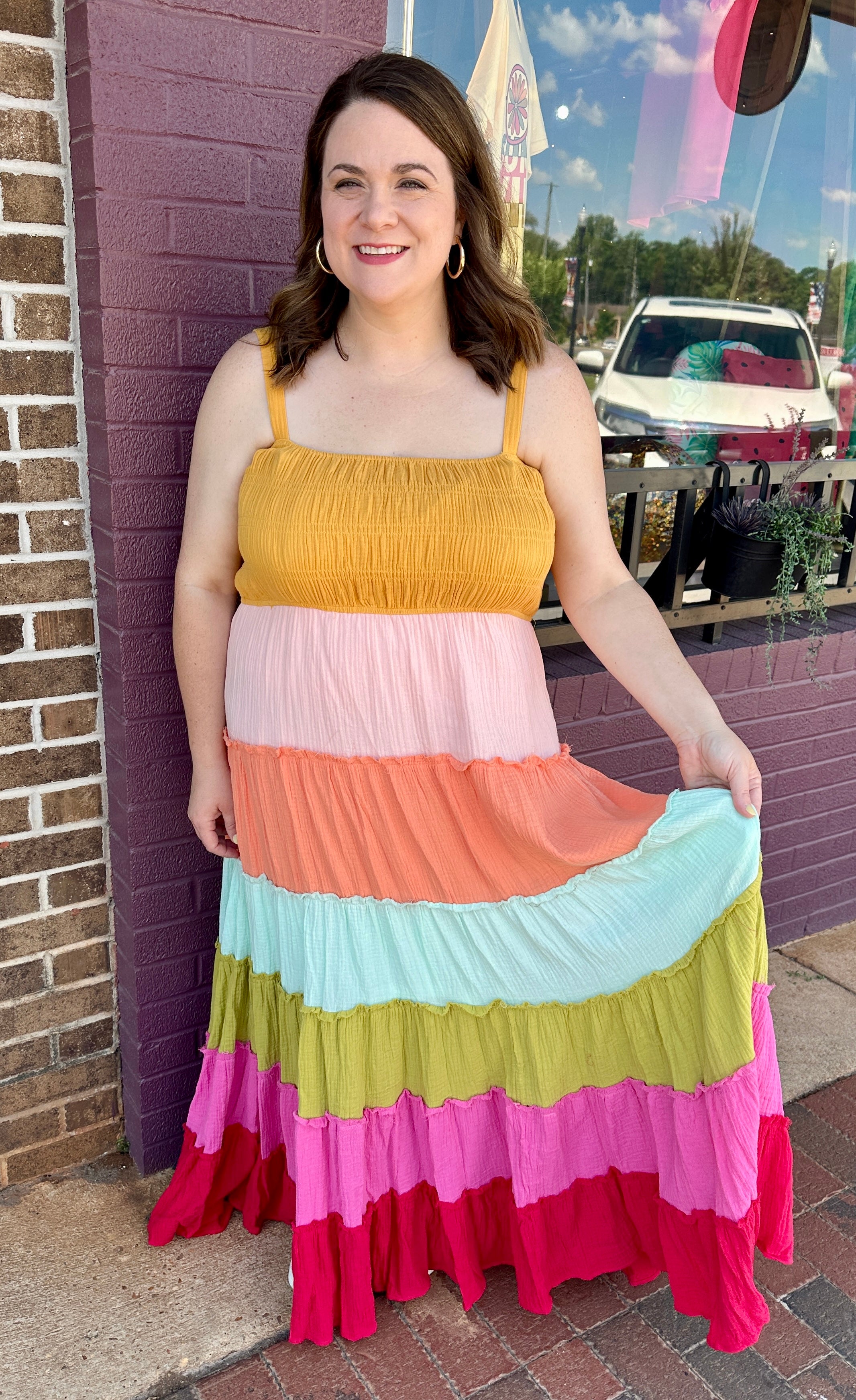 Colorblock Tiered Maxi