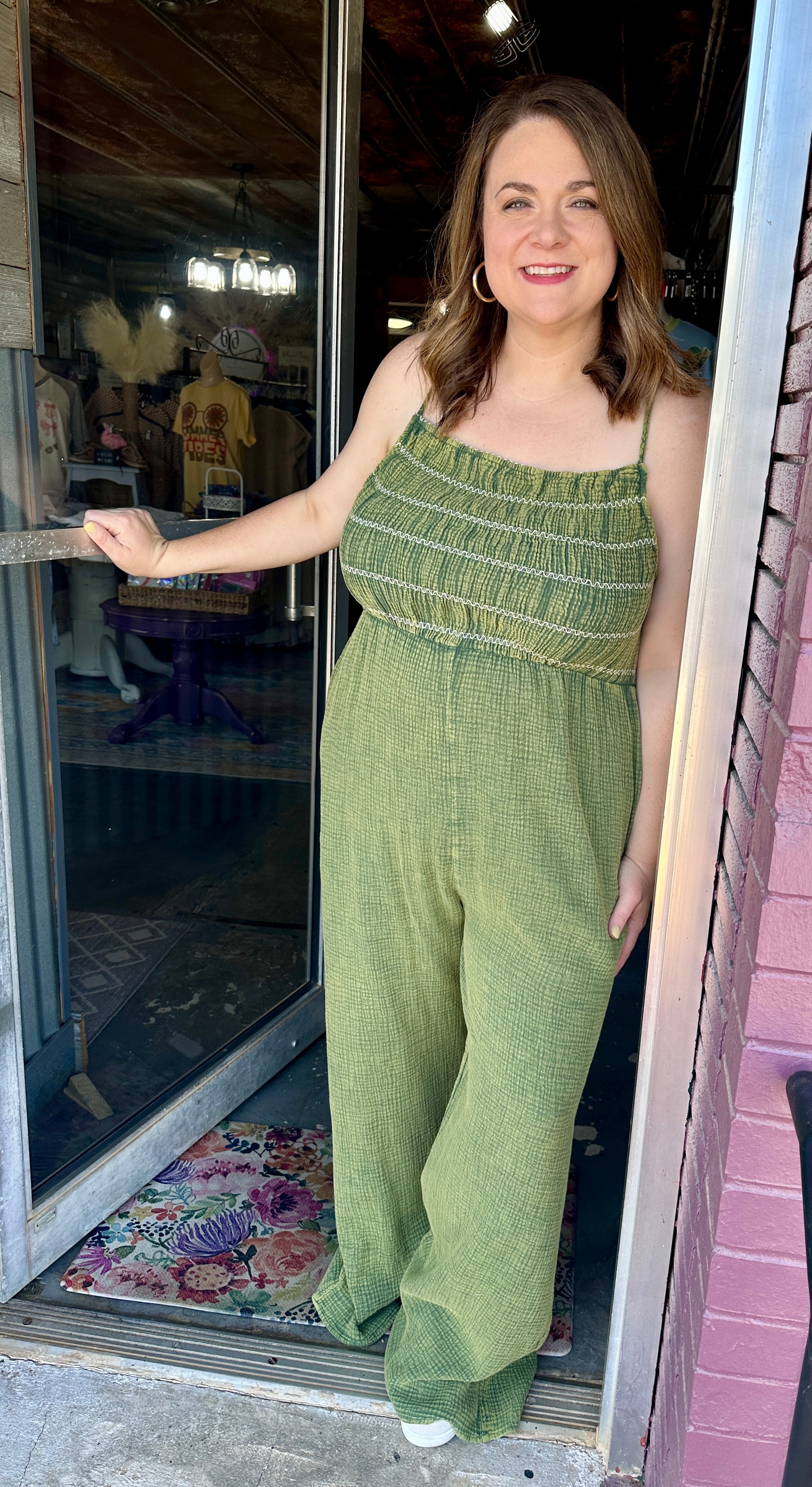Smocked Jumpsuit
