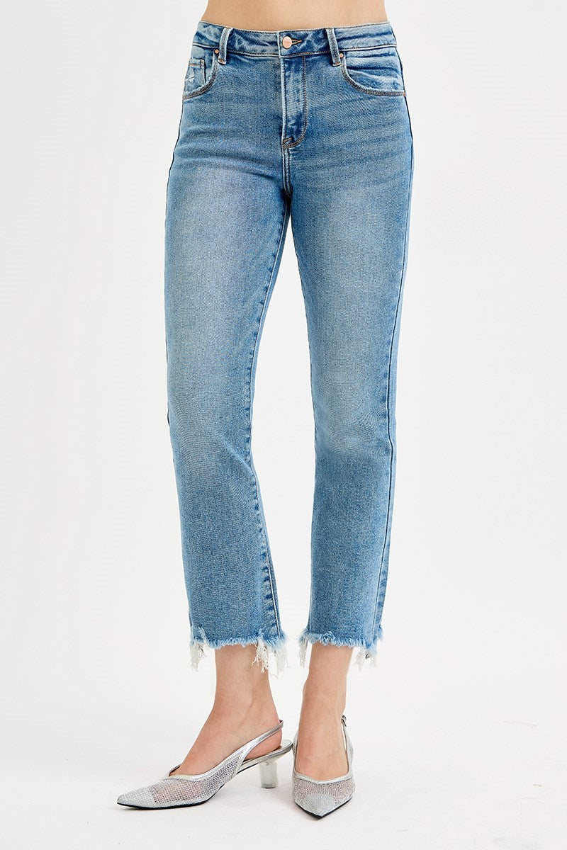 Risen Straight Slim Jeans