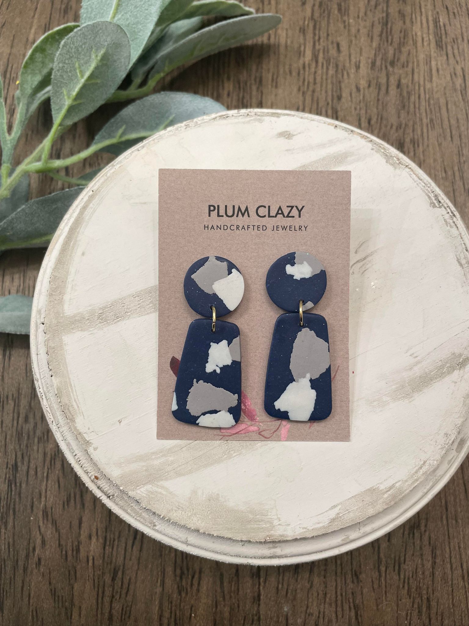 Navy and Gray Mix Dangle